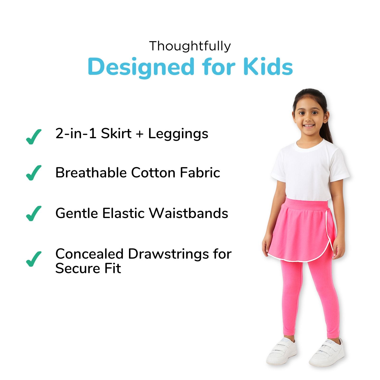Pink Girl Skeggings