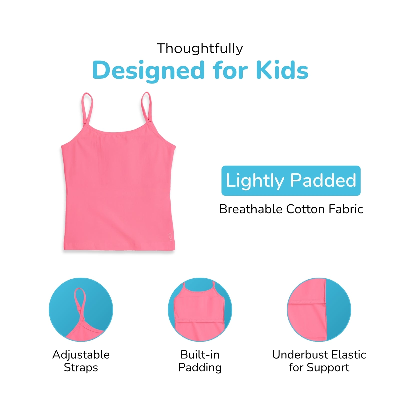 Bubblegum Padded Camisoles