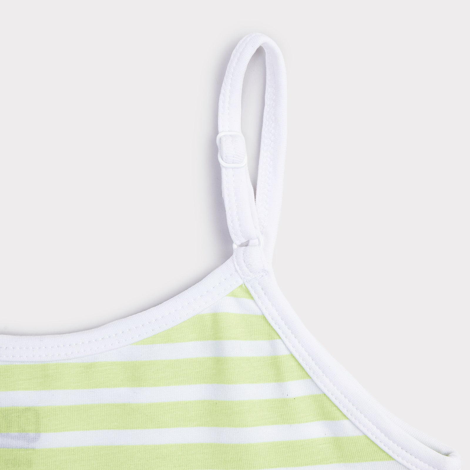 Navy Blue, Green, Green Stripe & White 4-Pack Padded Camisoles