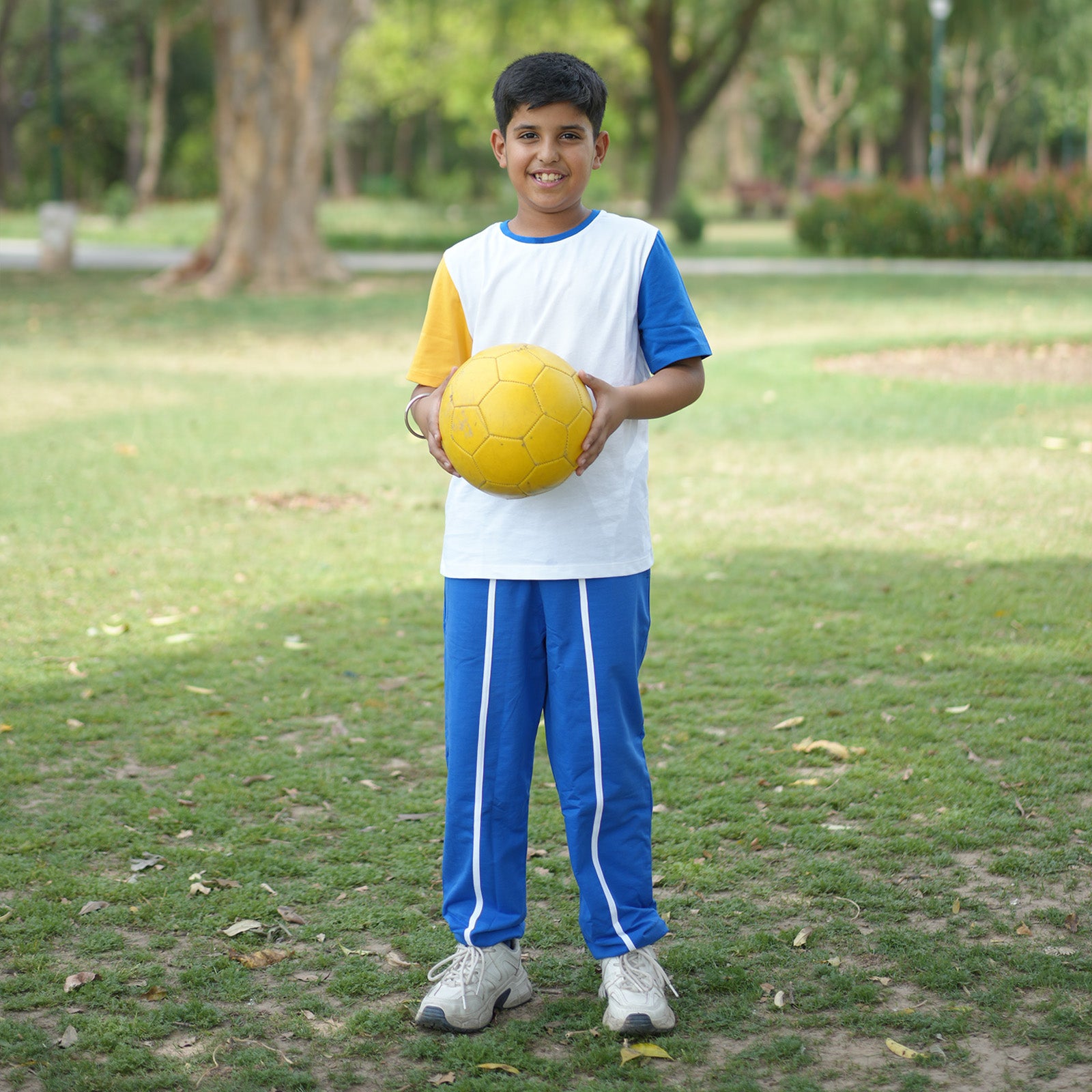 White Colour-block Tshirt