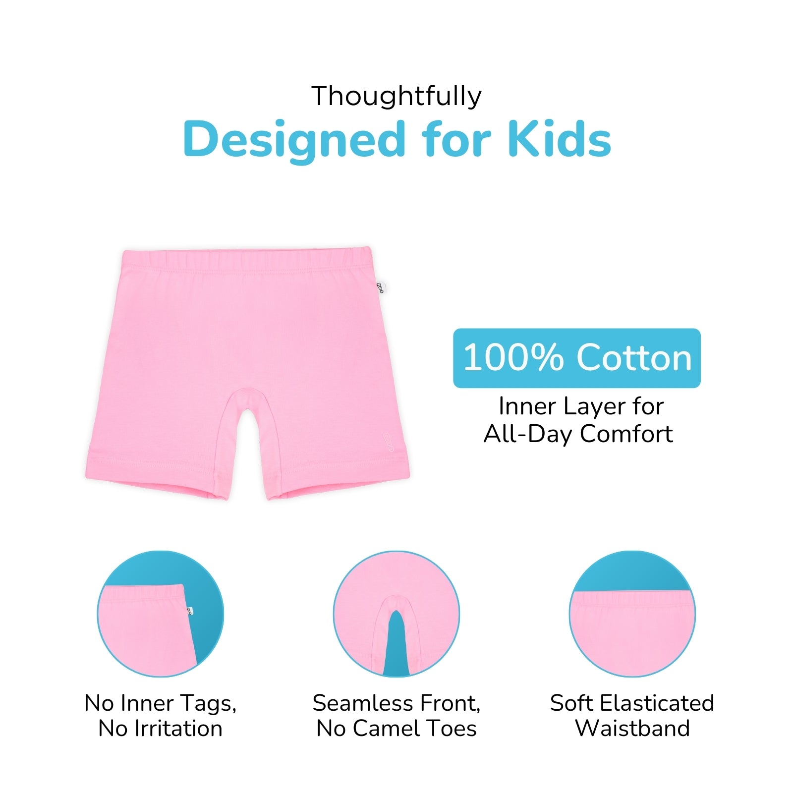 Pink & Grey 2-Pack Inner Shorts