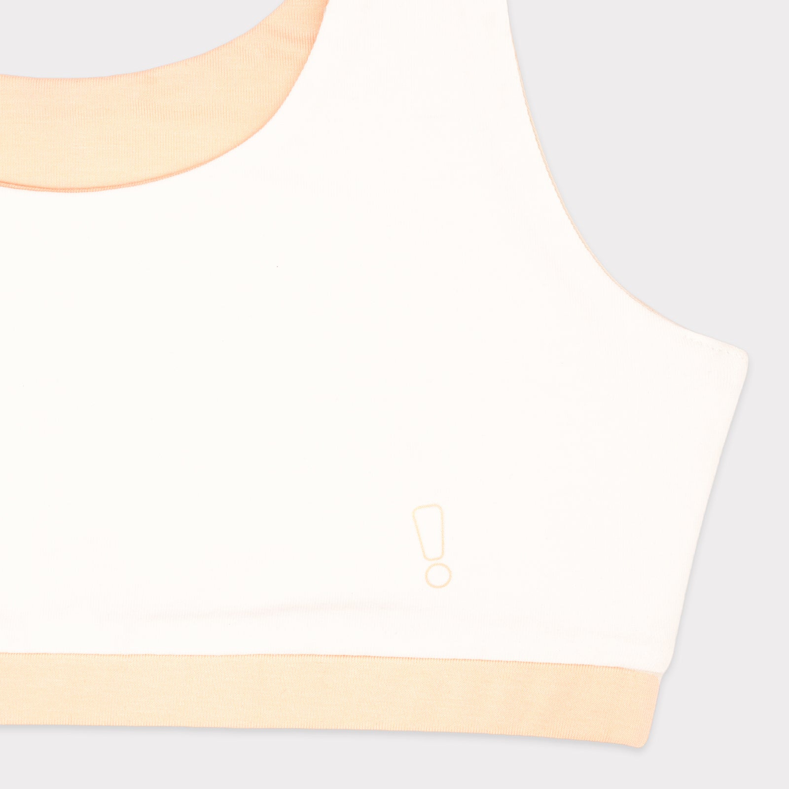 U-Shaped White & Skin Reversible Sports Bra