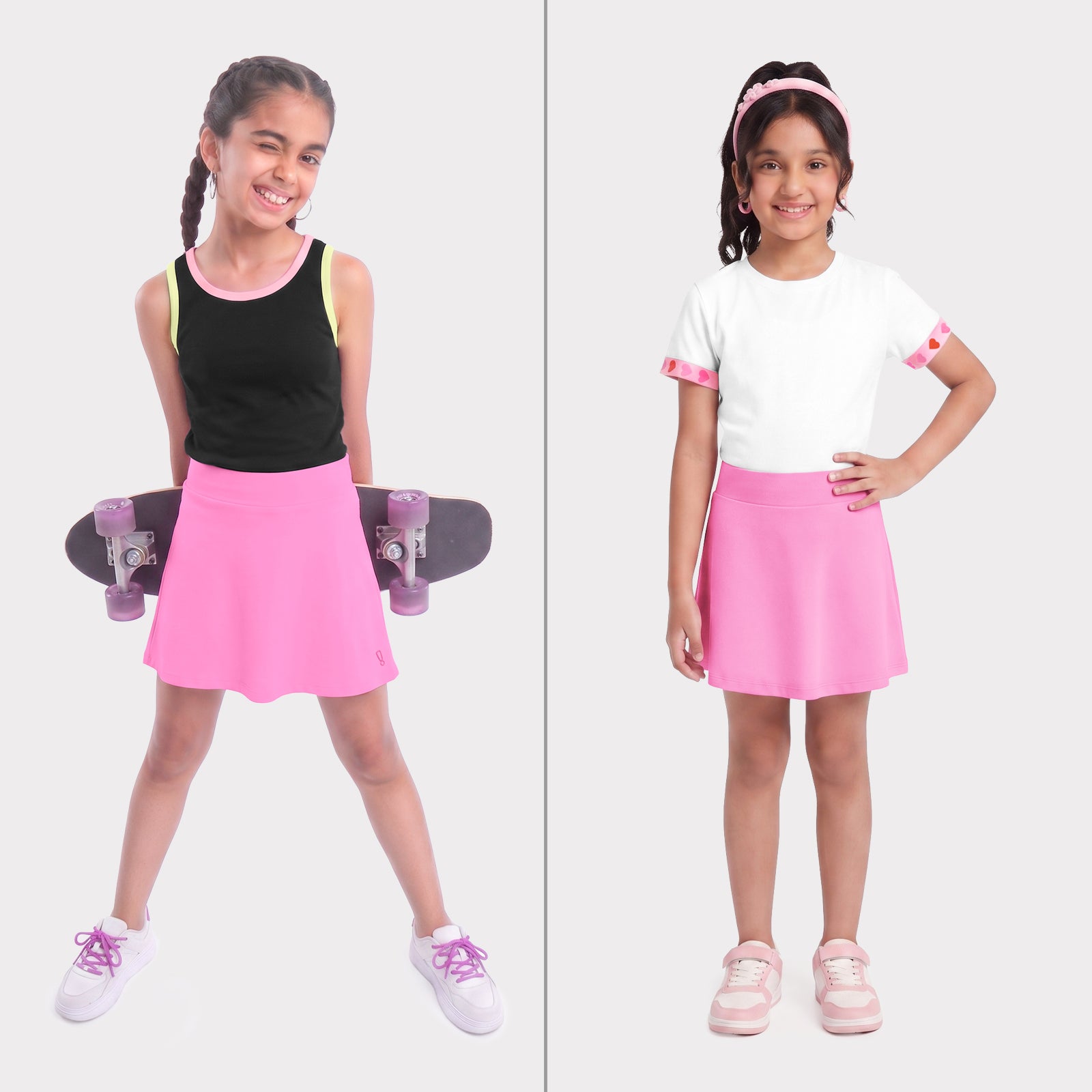 2-pack Padded Top & Skater Skirt Set