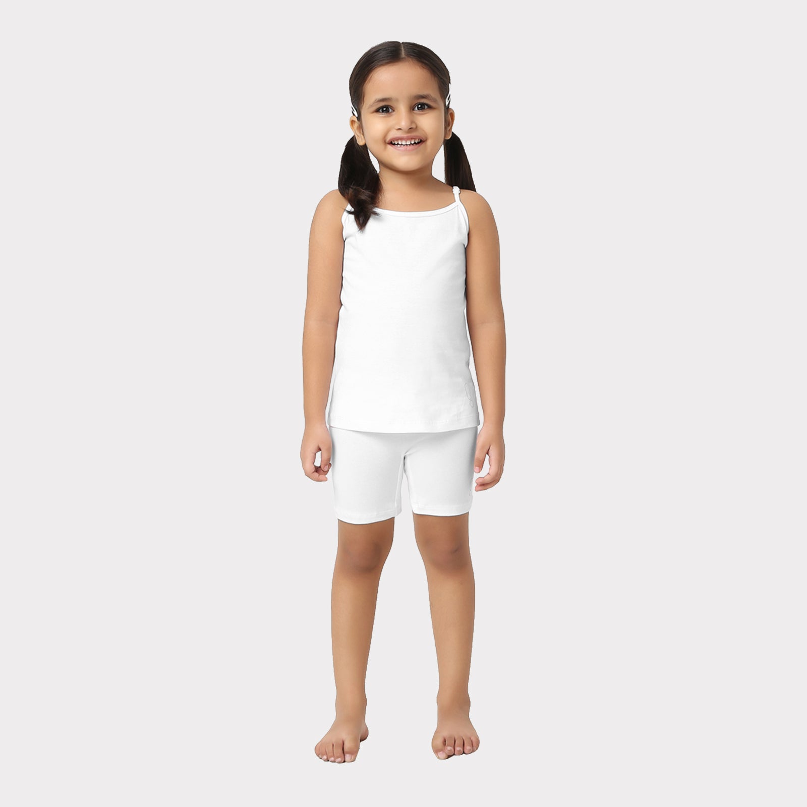 White Inner Shorts & Camisole Set