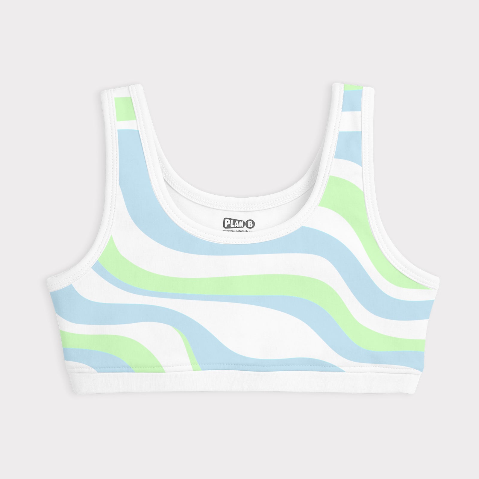 U-Shaped Waves Double Layered Sports Bra