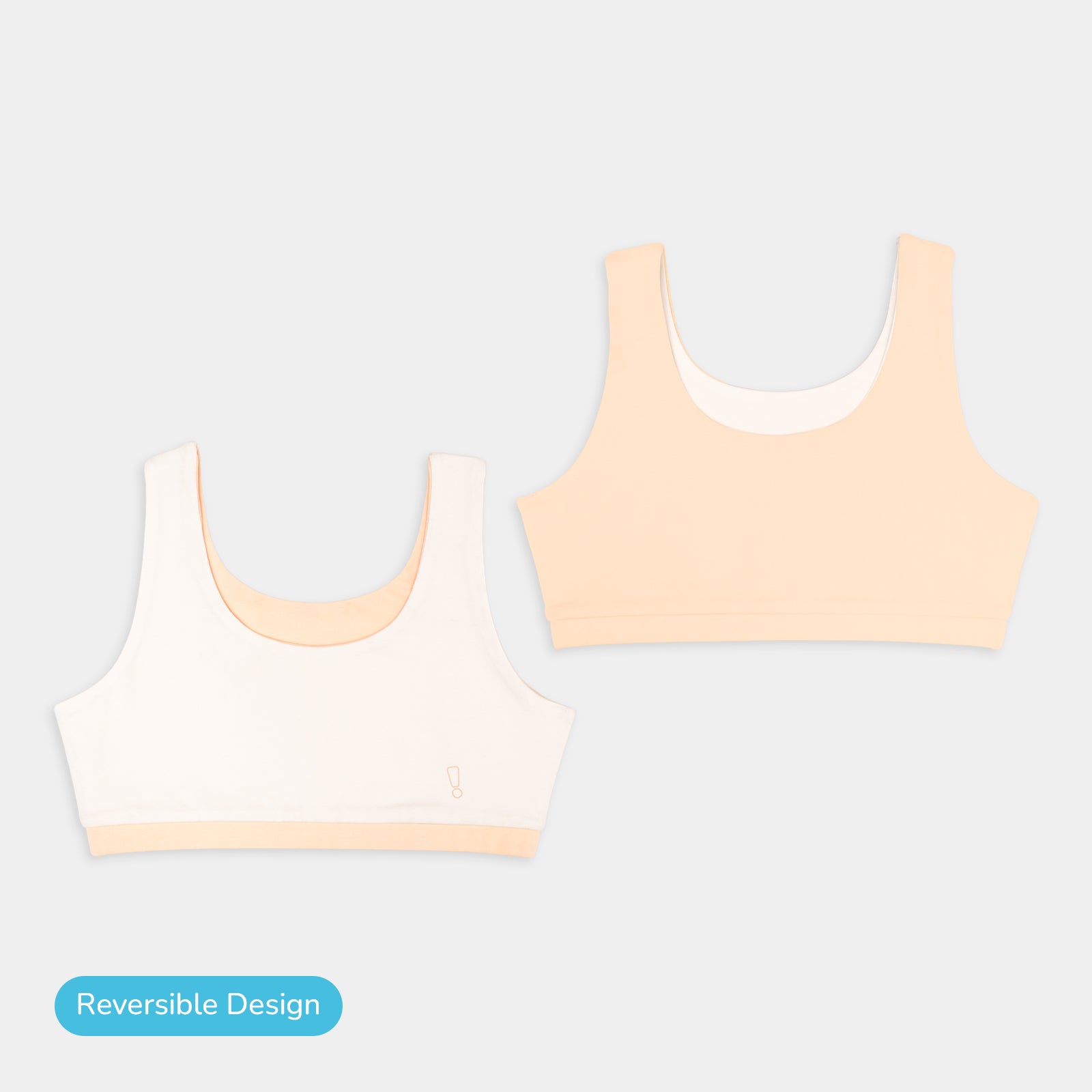 White & Skin Reversible Sports Bra