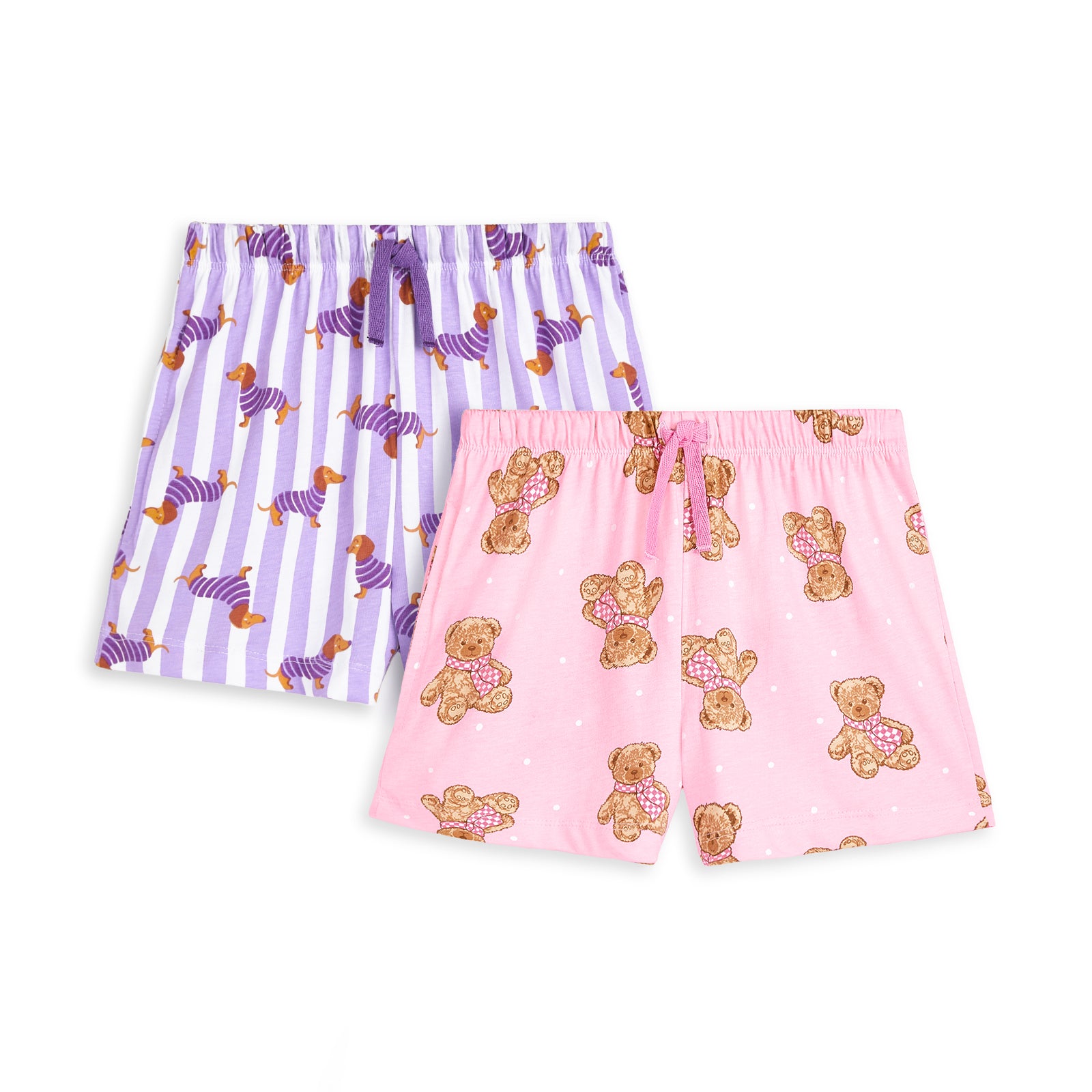 2-Pack Night Shorts - Dog & Bear