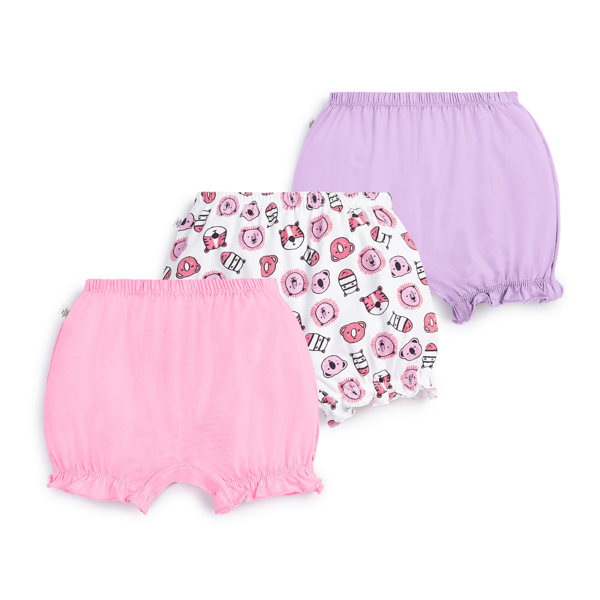 Animals 3-pack Girl Bloomers