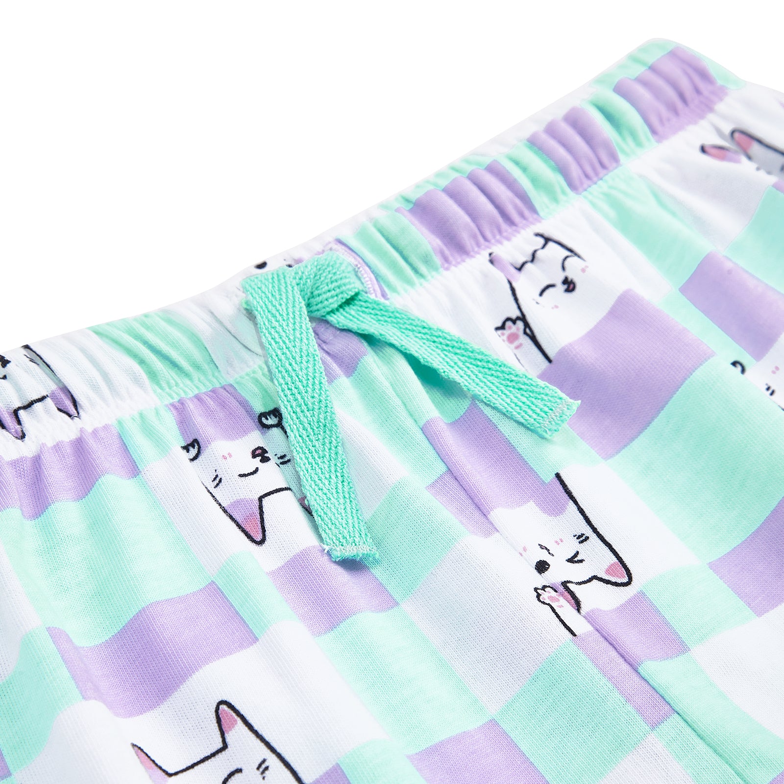 Checkered Cat Night Shorts