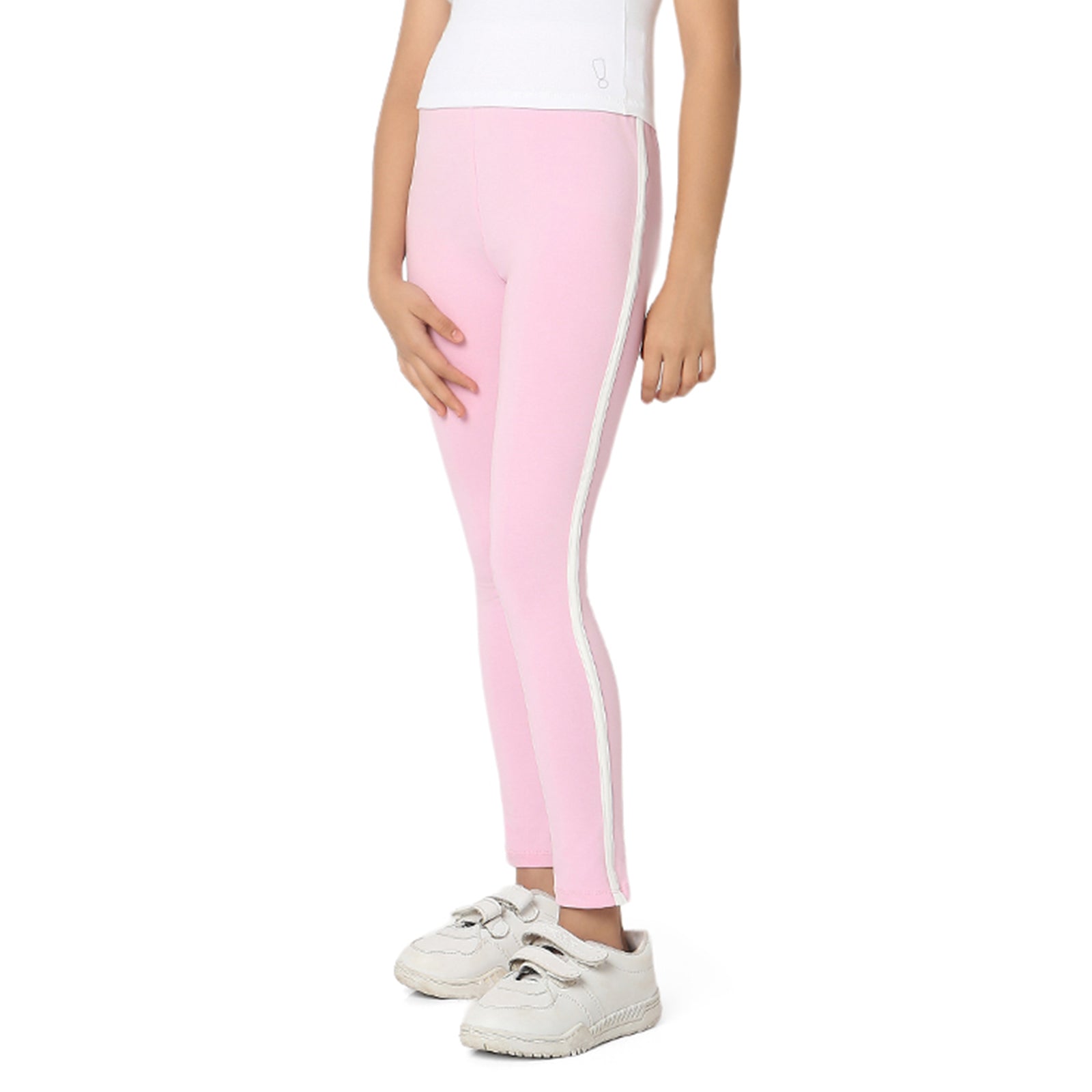 Pink & White Leggings