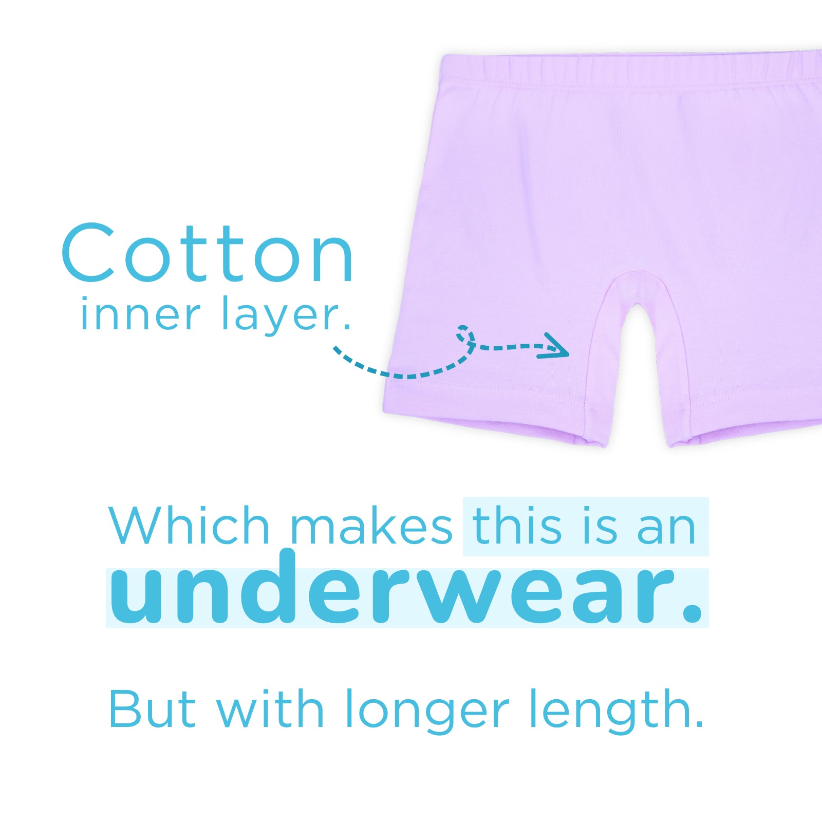 Black, Mint & Lavender 3-Pack Inner Shorts