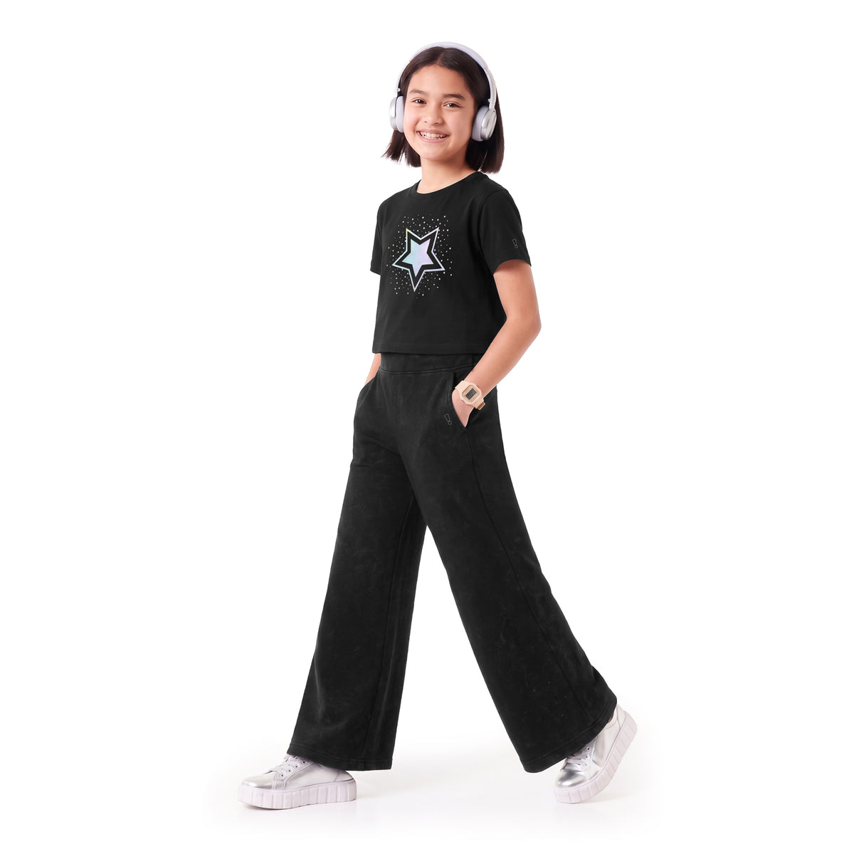 Wide Leg Pants - Black