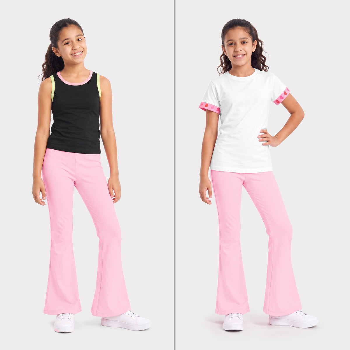 2 Pack Padded Tank Top & Flared Leggings Set