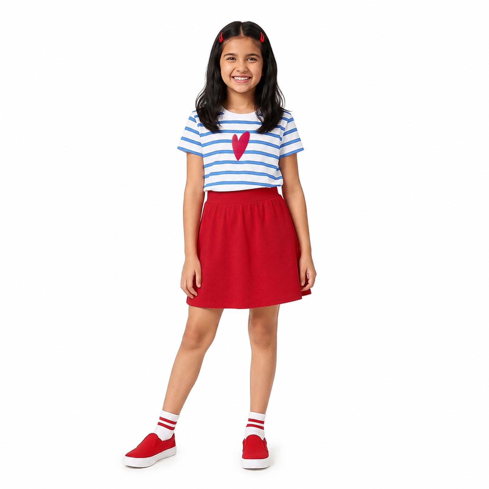 Red Skater Skirt & Top Set