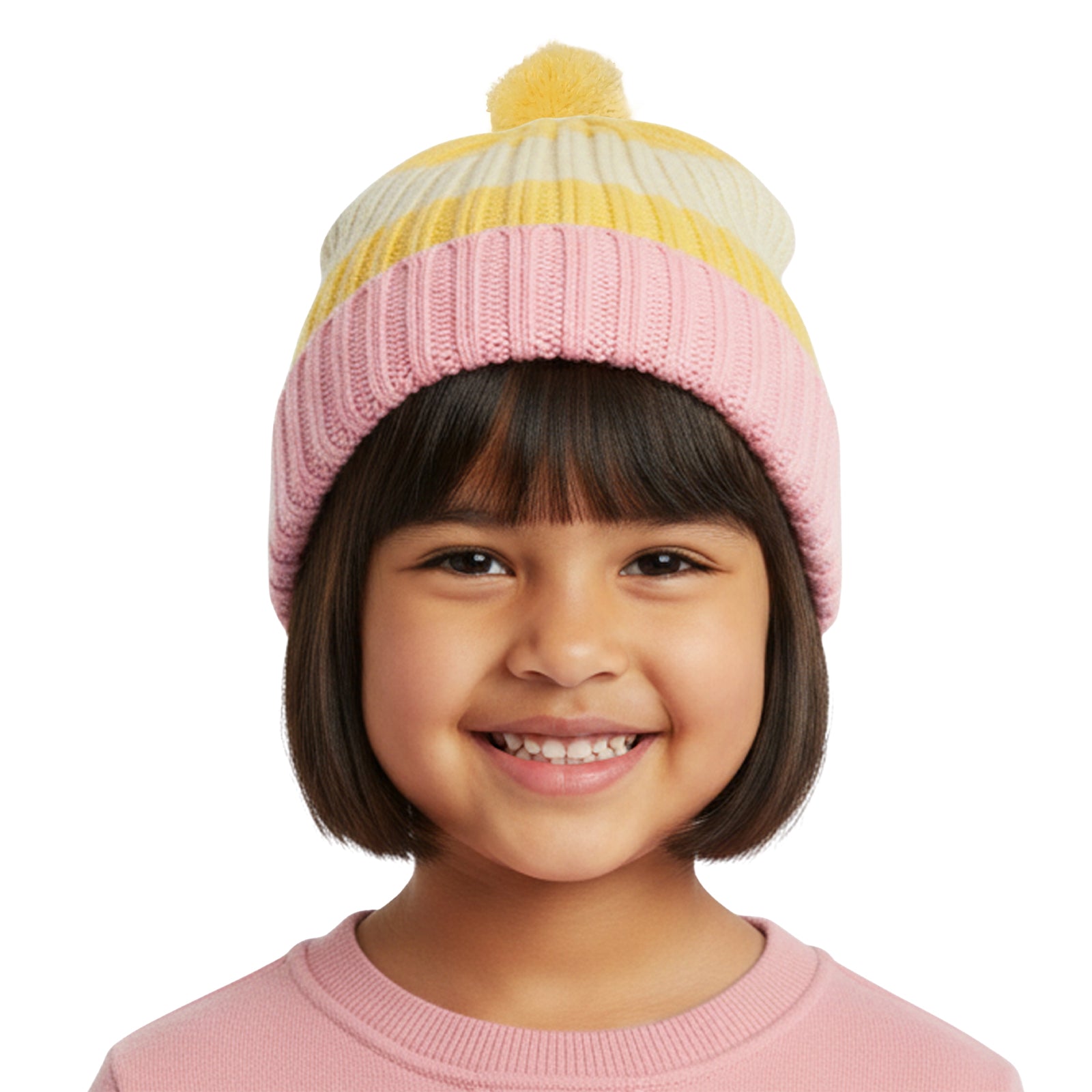 Three Coloured Stripe Knit Beanie
