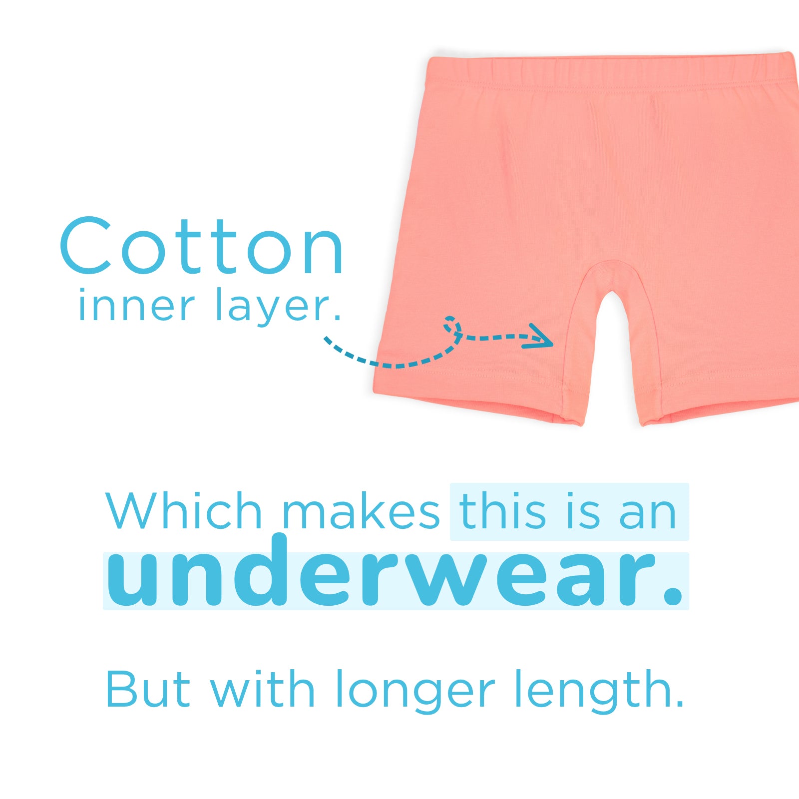 3-Pack Inner Shorts - Peach, Lavender, Blue