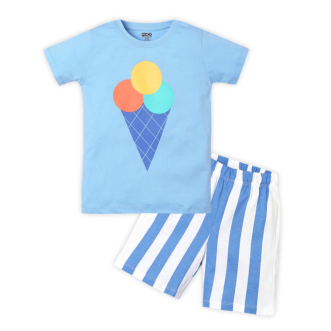 Icecream Shorts & Tshirt Nightsuit
