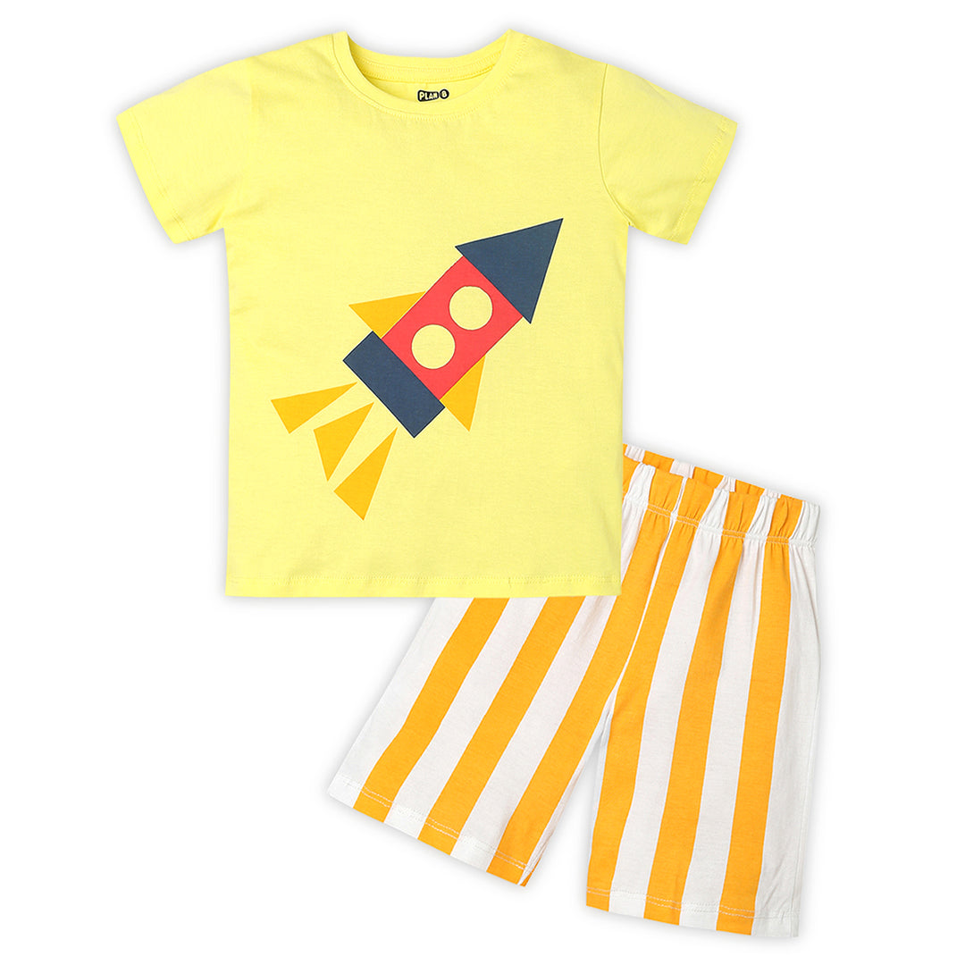 Rocket Shorts & Tshirt Nightsuit
