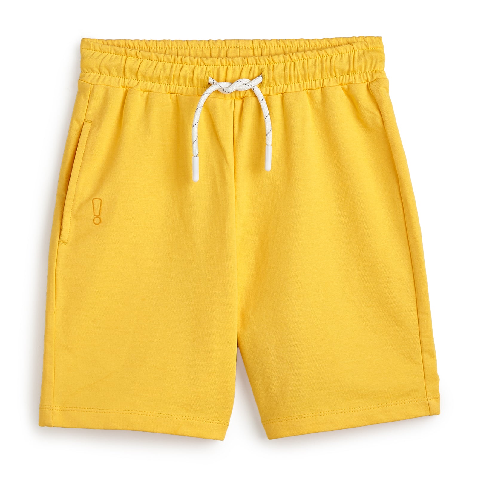 White T-shirt and Blue Varsity Vest with Yellow Shorts Set