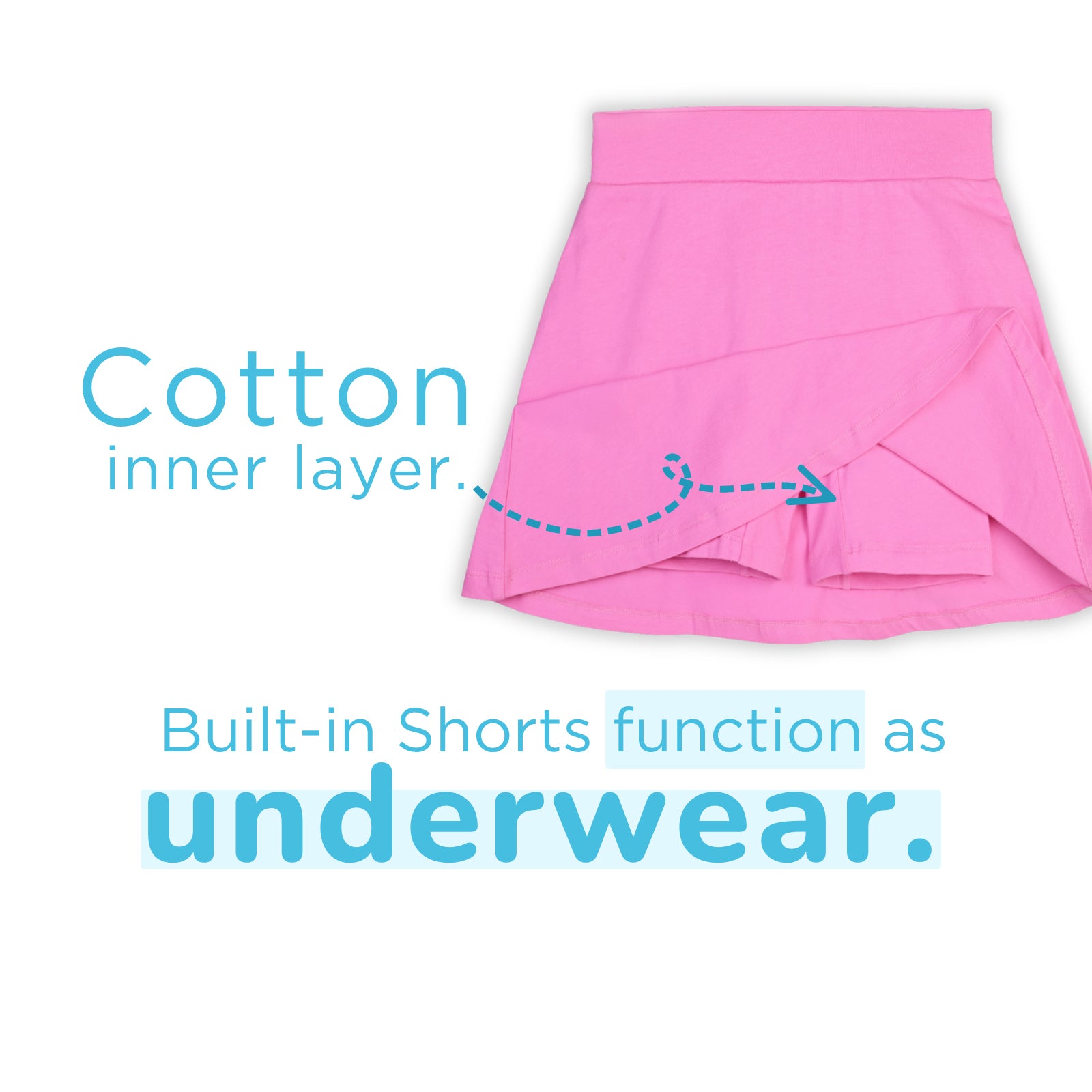 Pink Skater Skirt with Inner Shorts