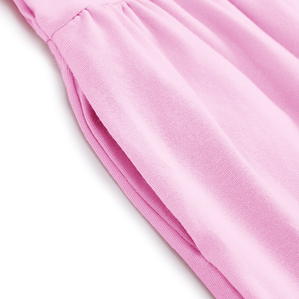 Pink Dress with White Peter Pan Collar and Mock Buttons