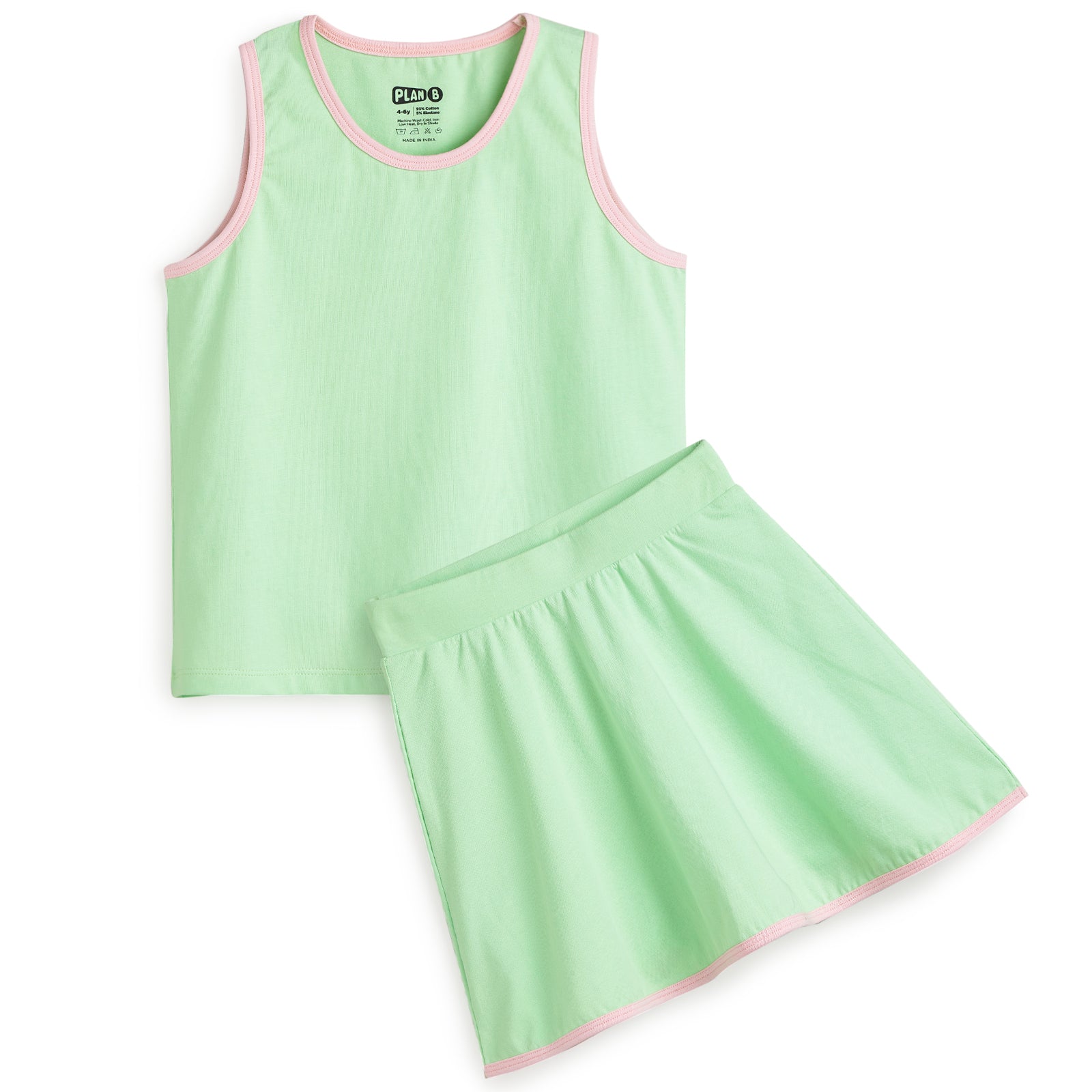 Green Skater Skirt & Tank Top Set