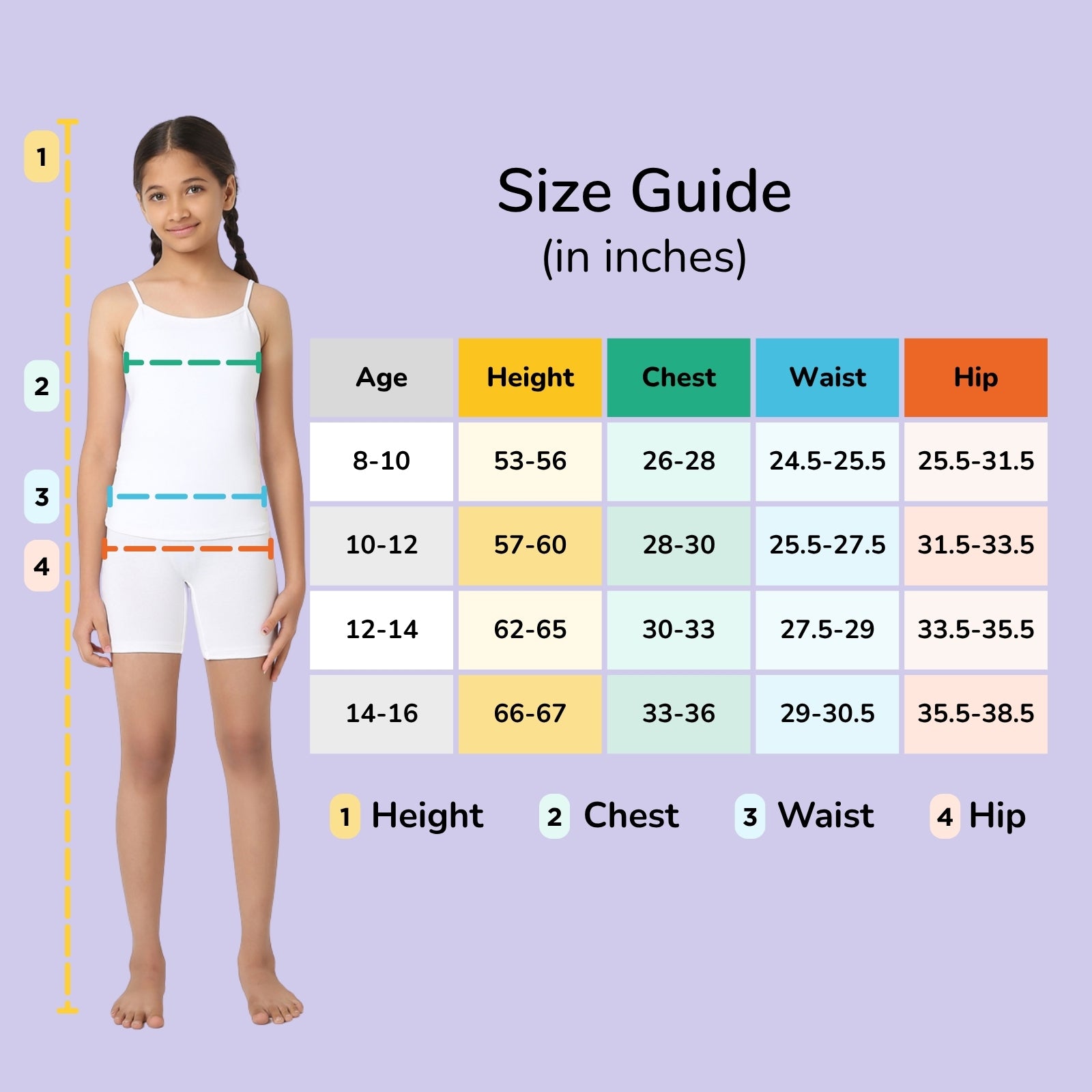 Preteen Starter Pack - Padded Camisole, Training Bra & Trunks - White
