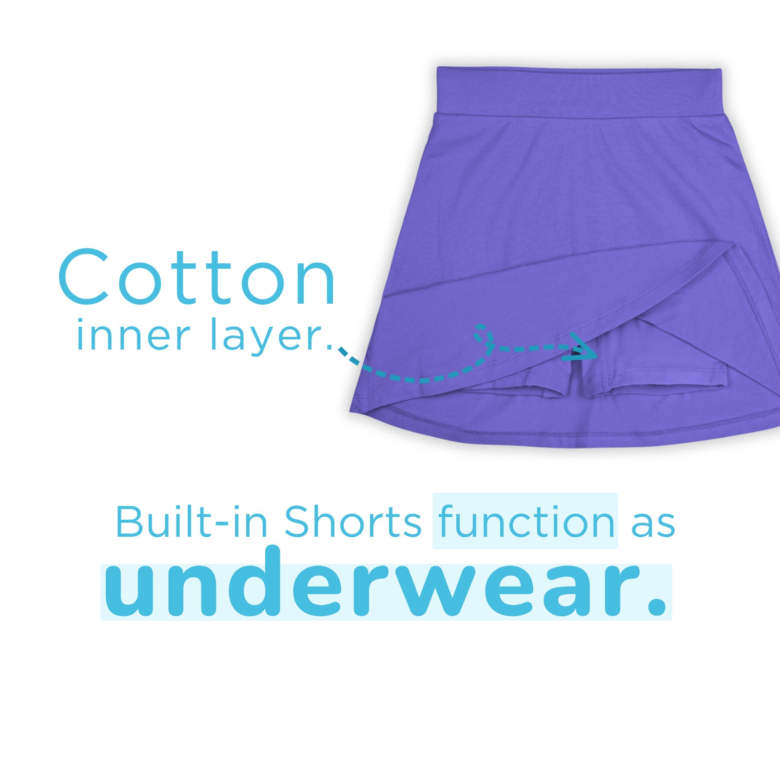 Purple Skater Skirt with Inner Shorts