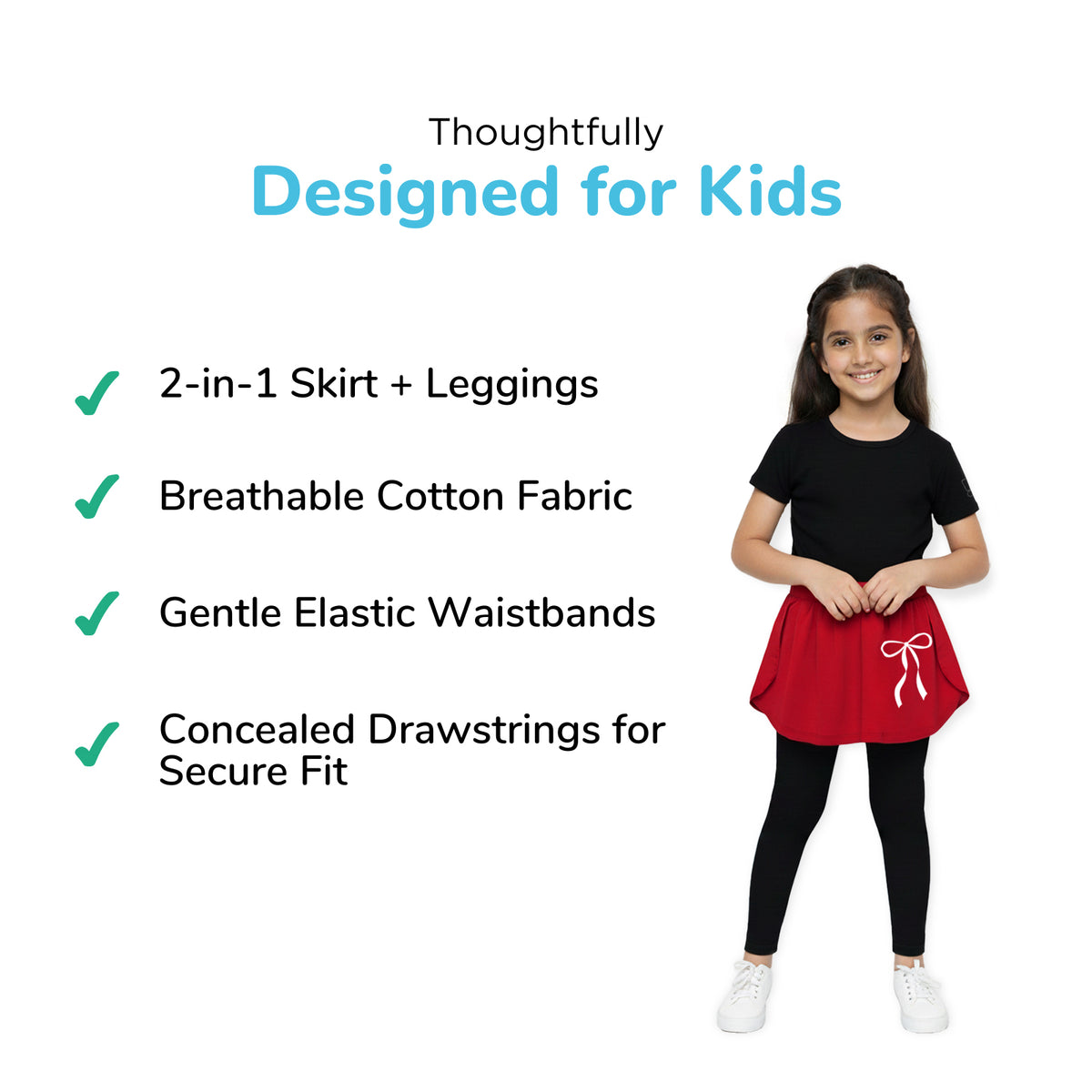 Bow Skeggings & Black Pastry T-shirt Set