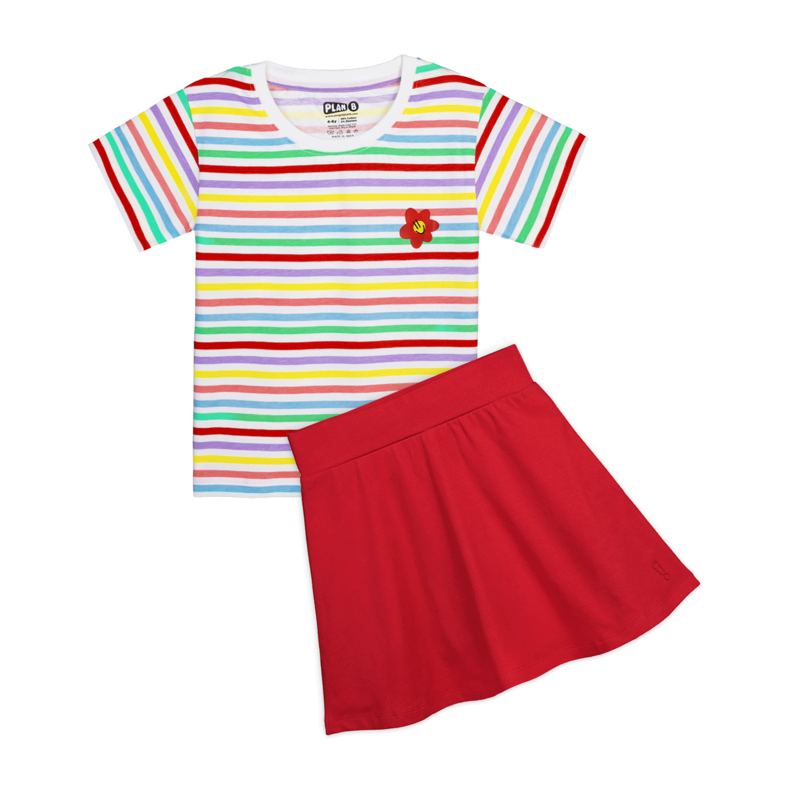 Red Skater Skirt & Top Set