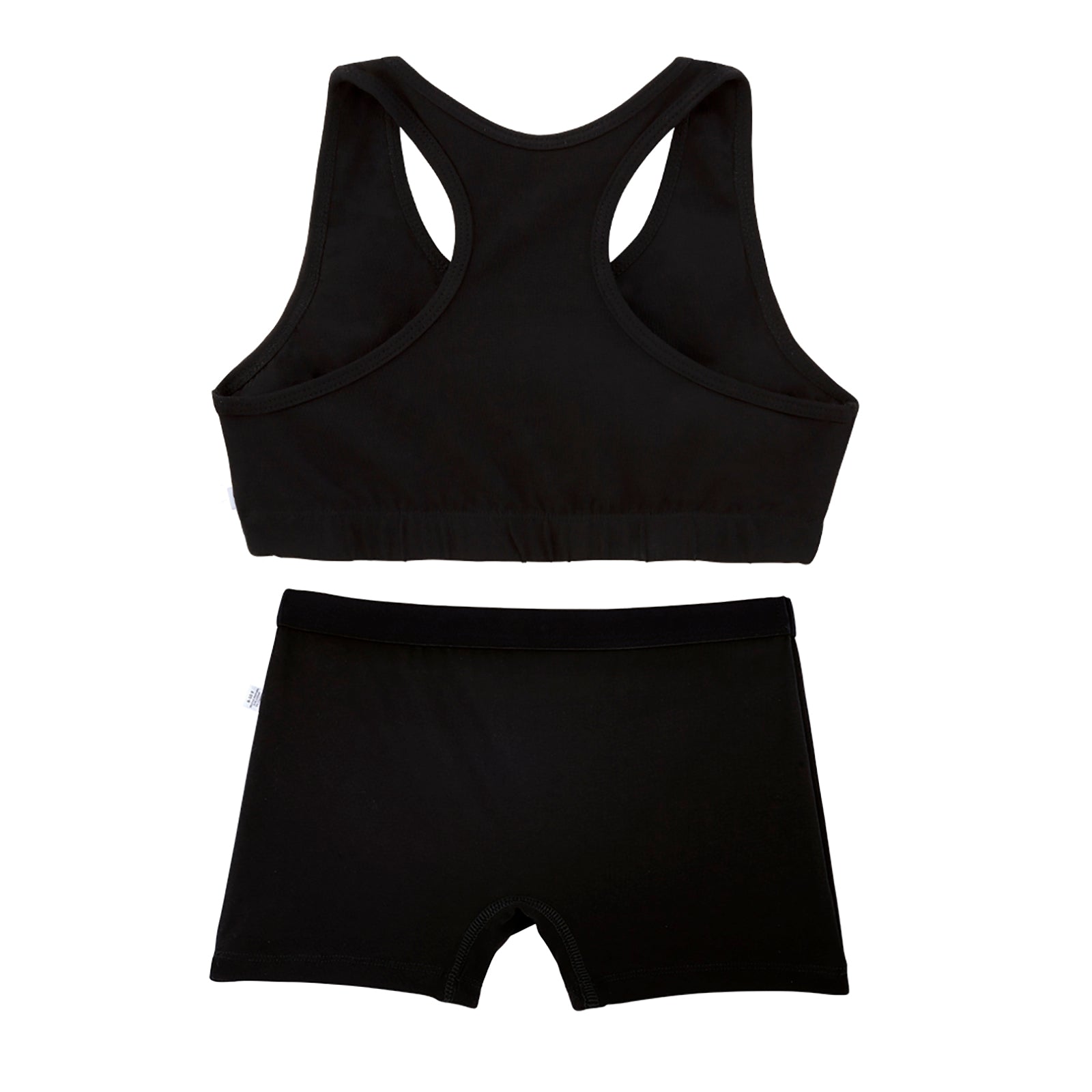 Black Sports Bra & Trunk Set