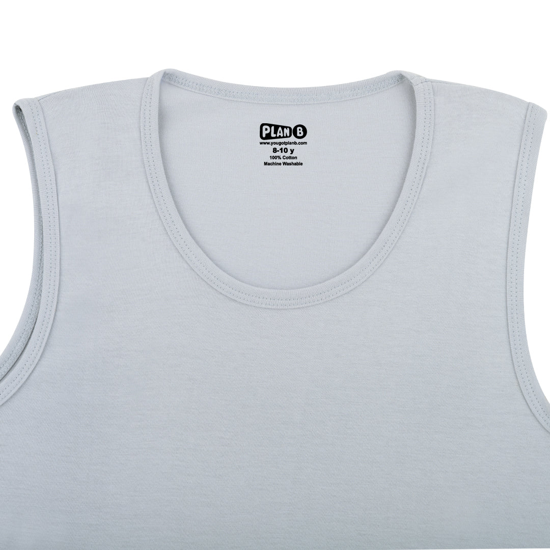 Grey Sports Brief & Vest Set