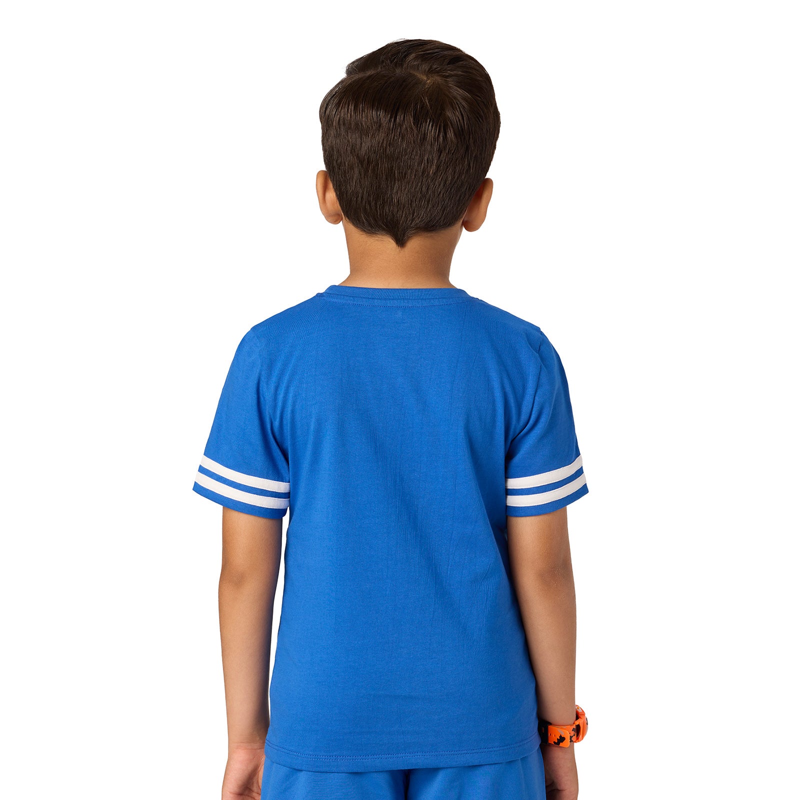 Blue Colour-block Tshirt