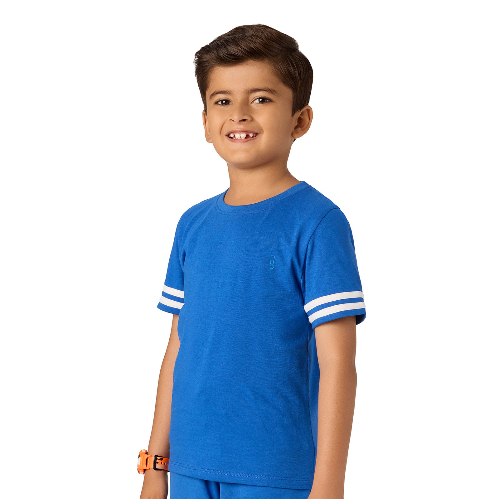 Blue Colour-block Tshirt