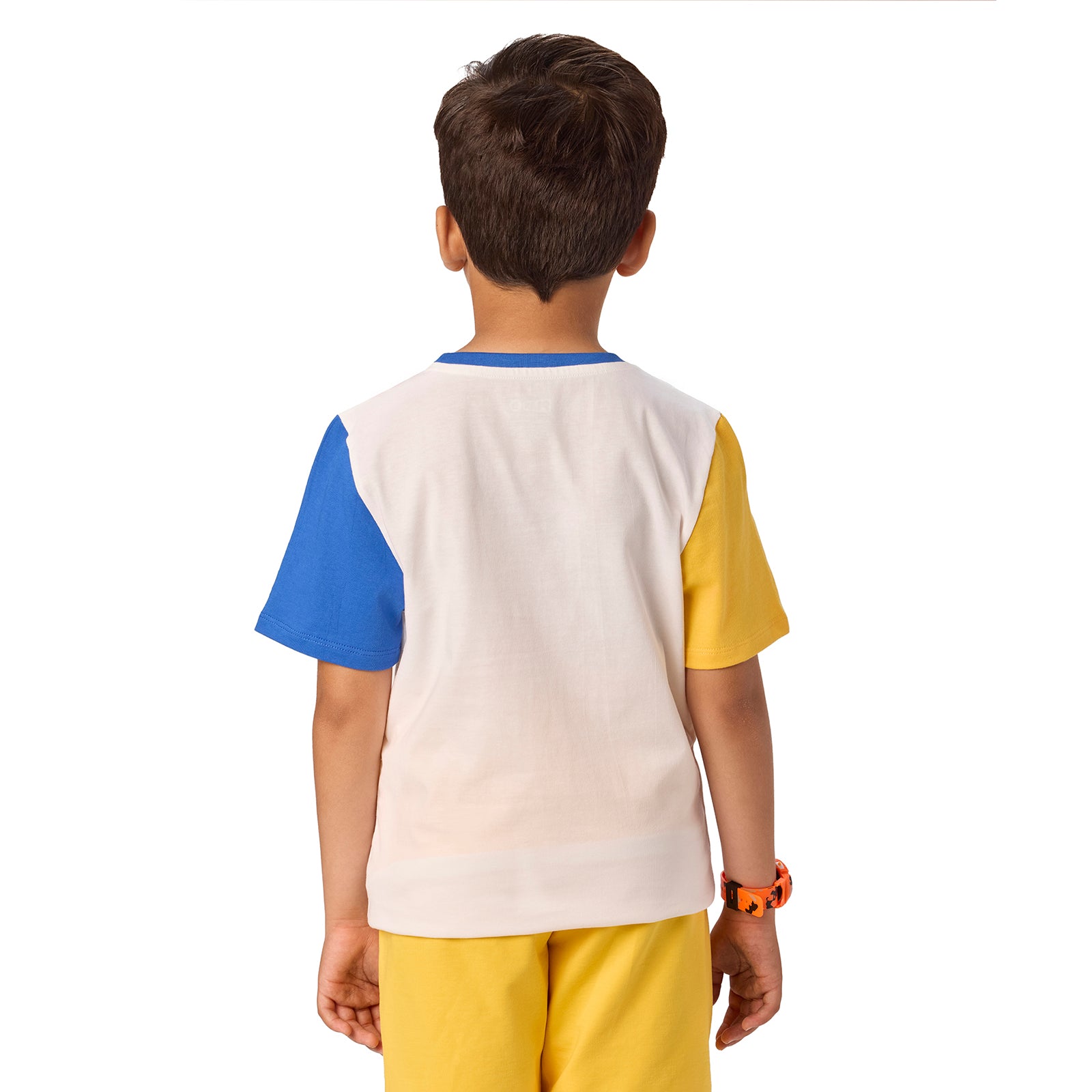 White T-shirt & Yellow Shorts Set