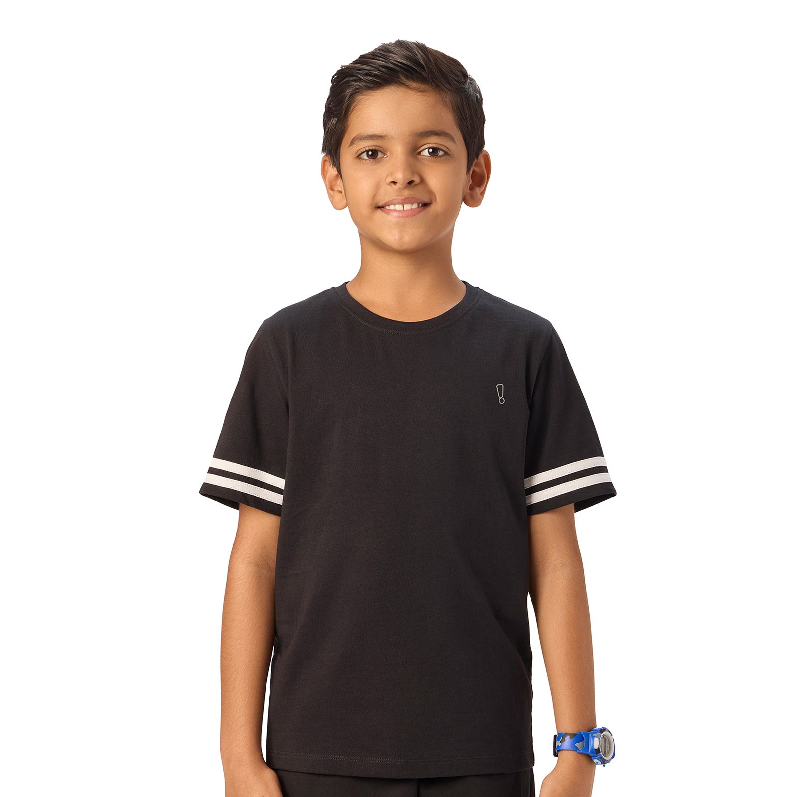 Black Colour-block Tshirt