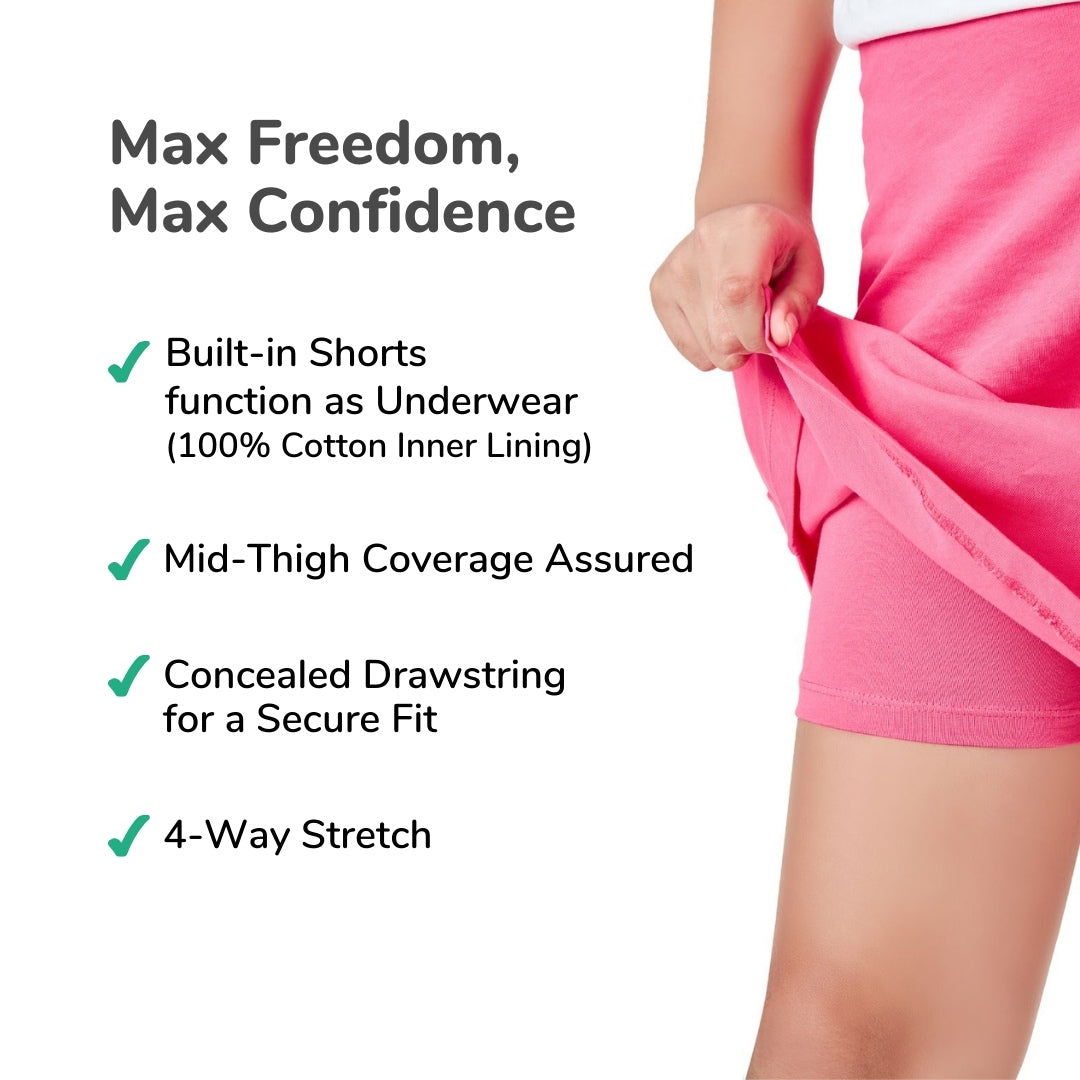 Watermelon Skater Skirt with Inner Shorts