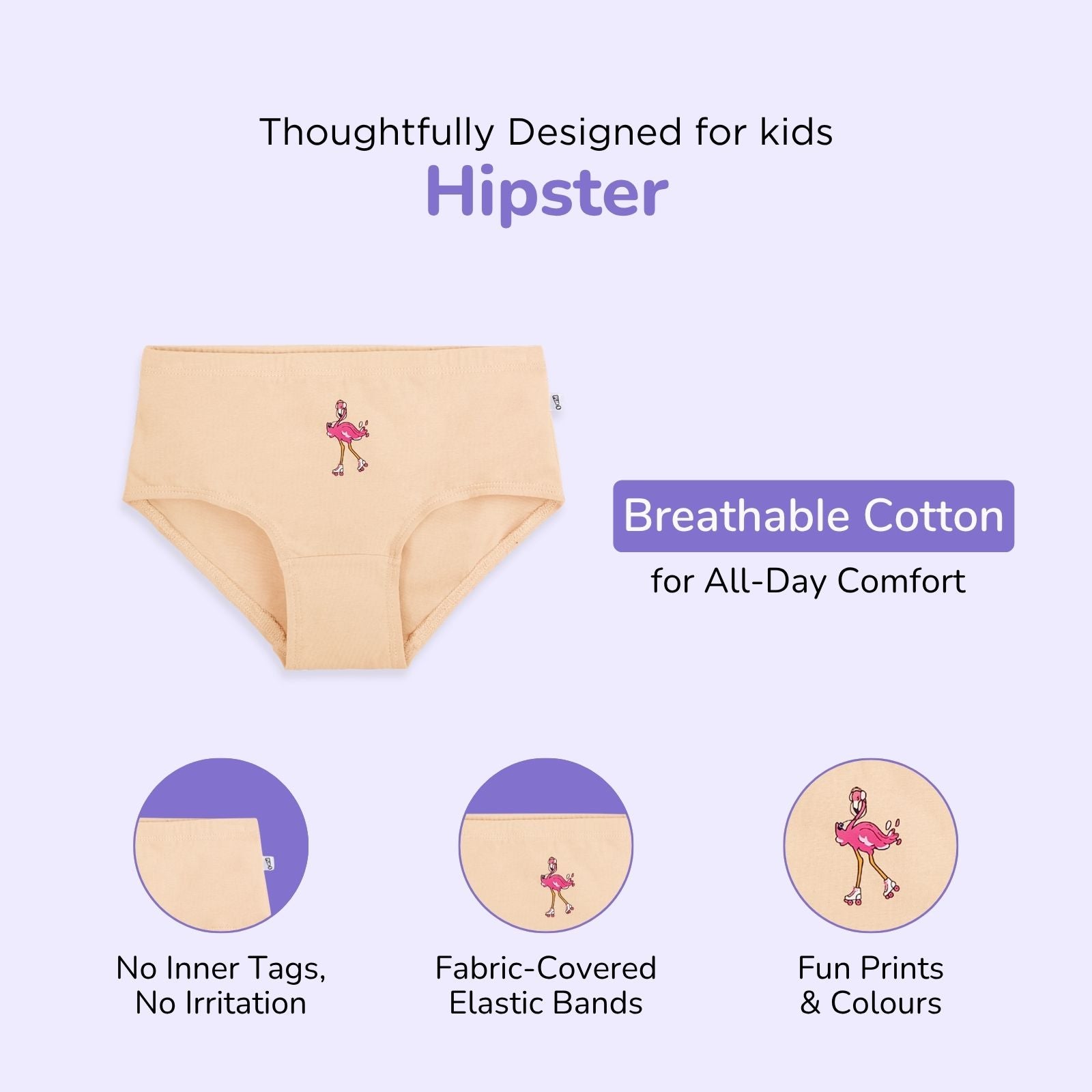 Preteen Starter Pack - Padded Camisole, Sports Bra & Hipster - Skin