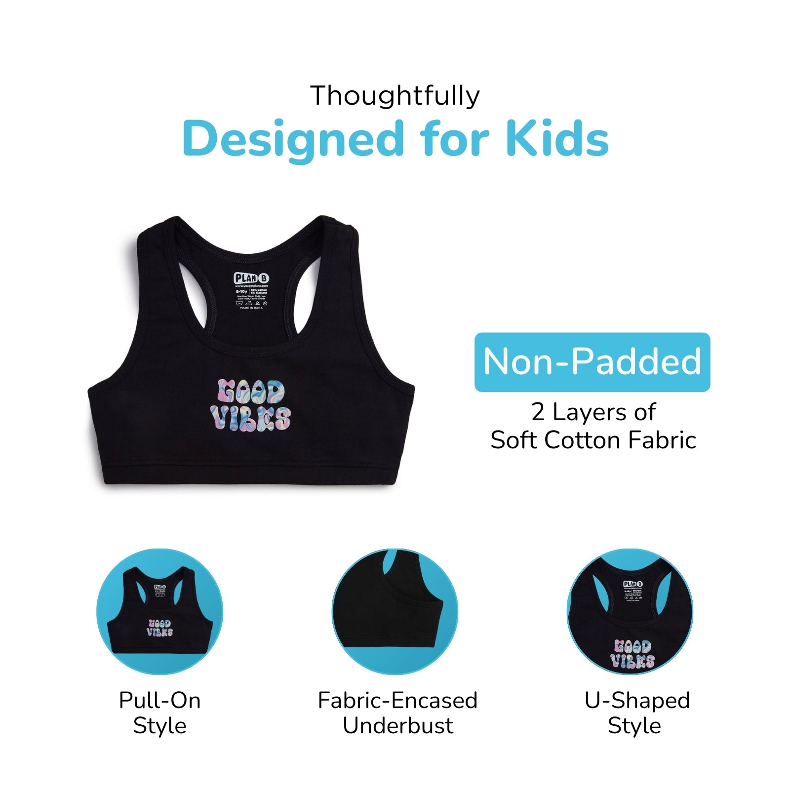 Facets 3-Pack Double Layered Sports Bra - Racer Back