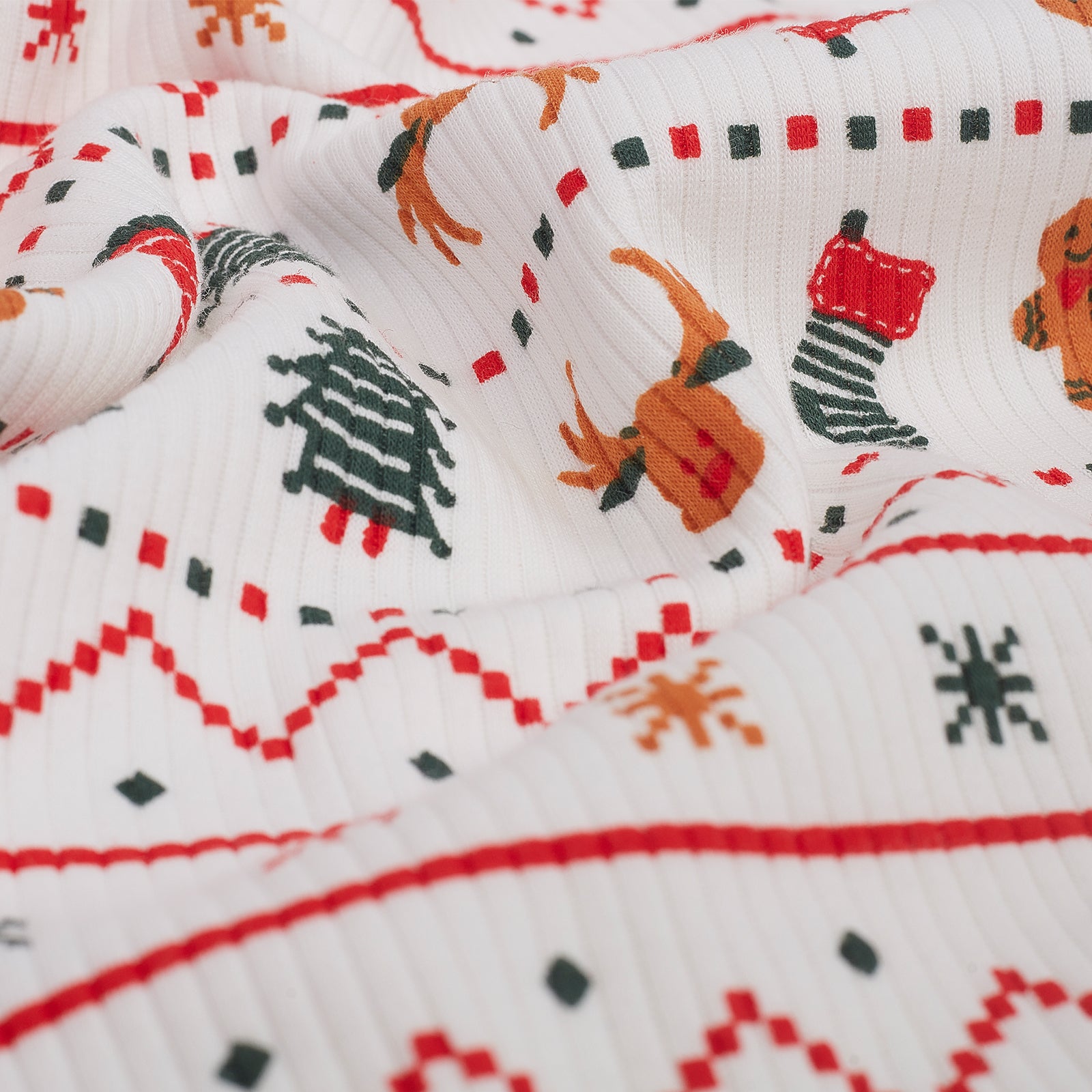 White Xmas Winter Co-ord Set for Girls