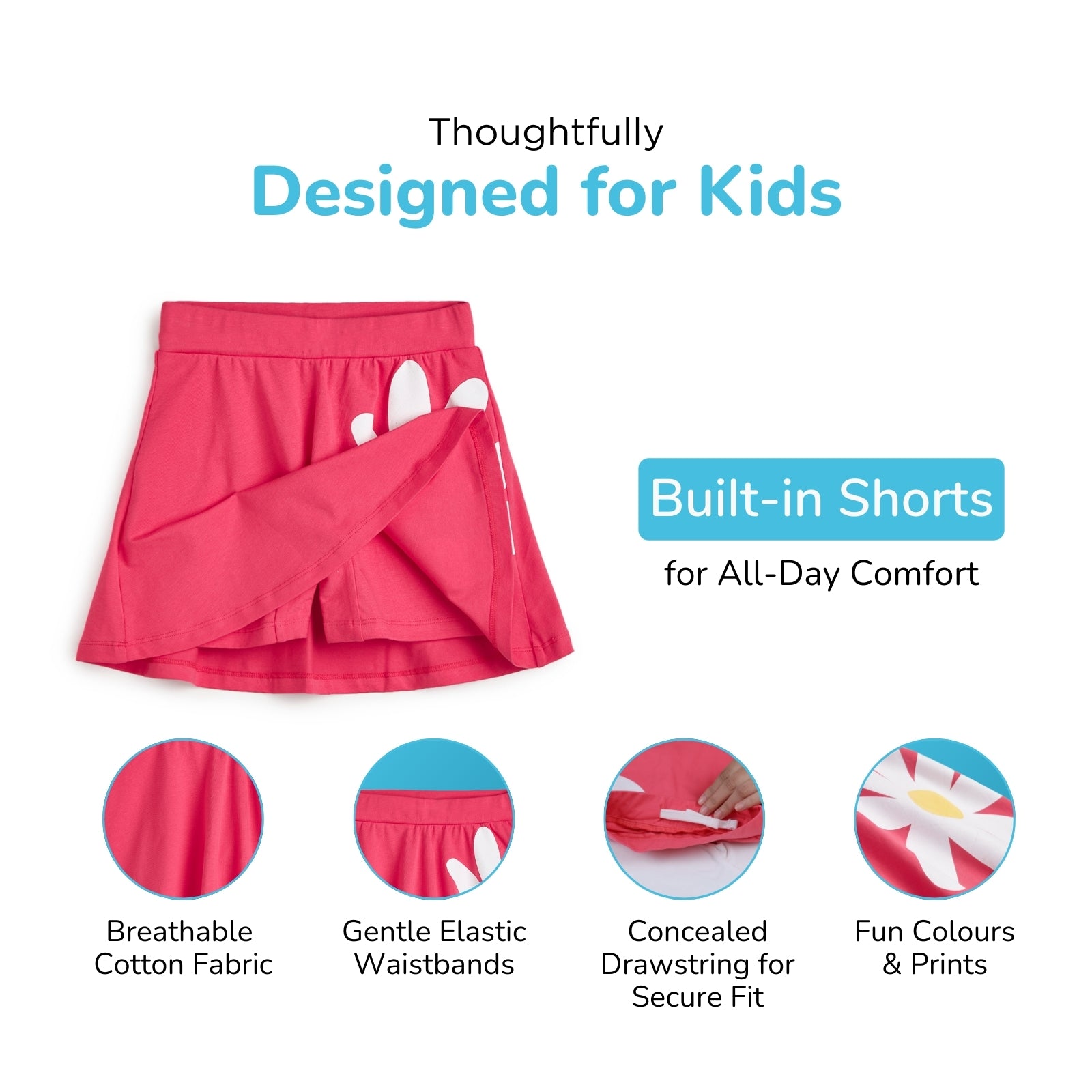 Daisy Skater Skirt with Inner Shorts