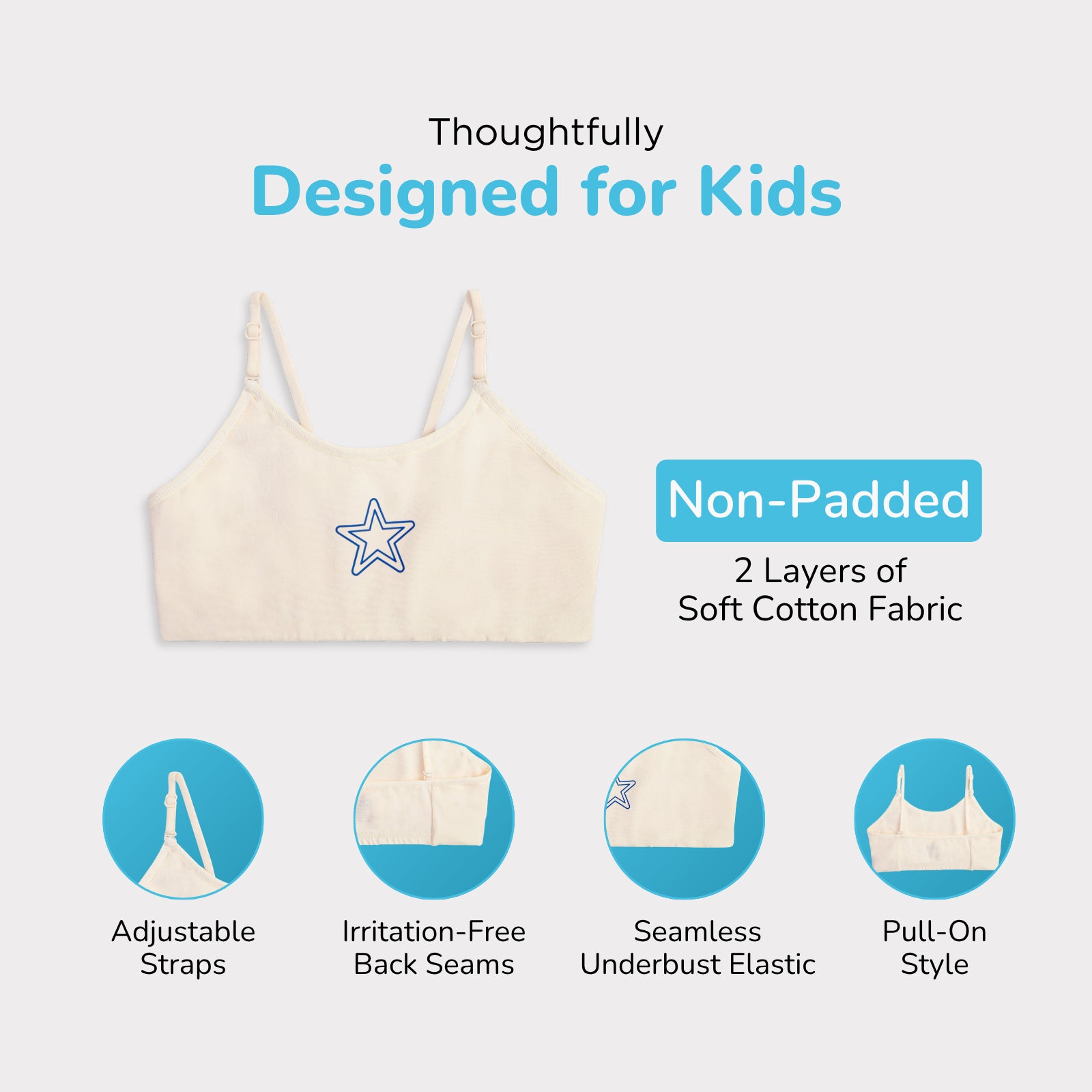 Ivory 6-pack Training Bras