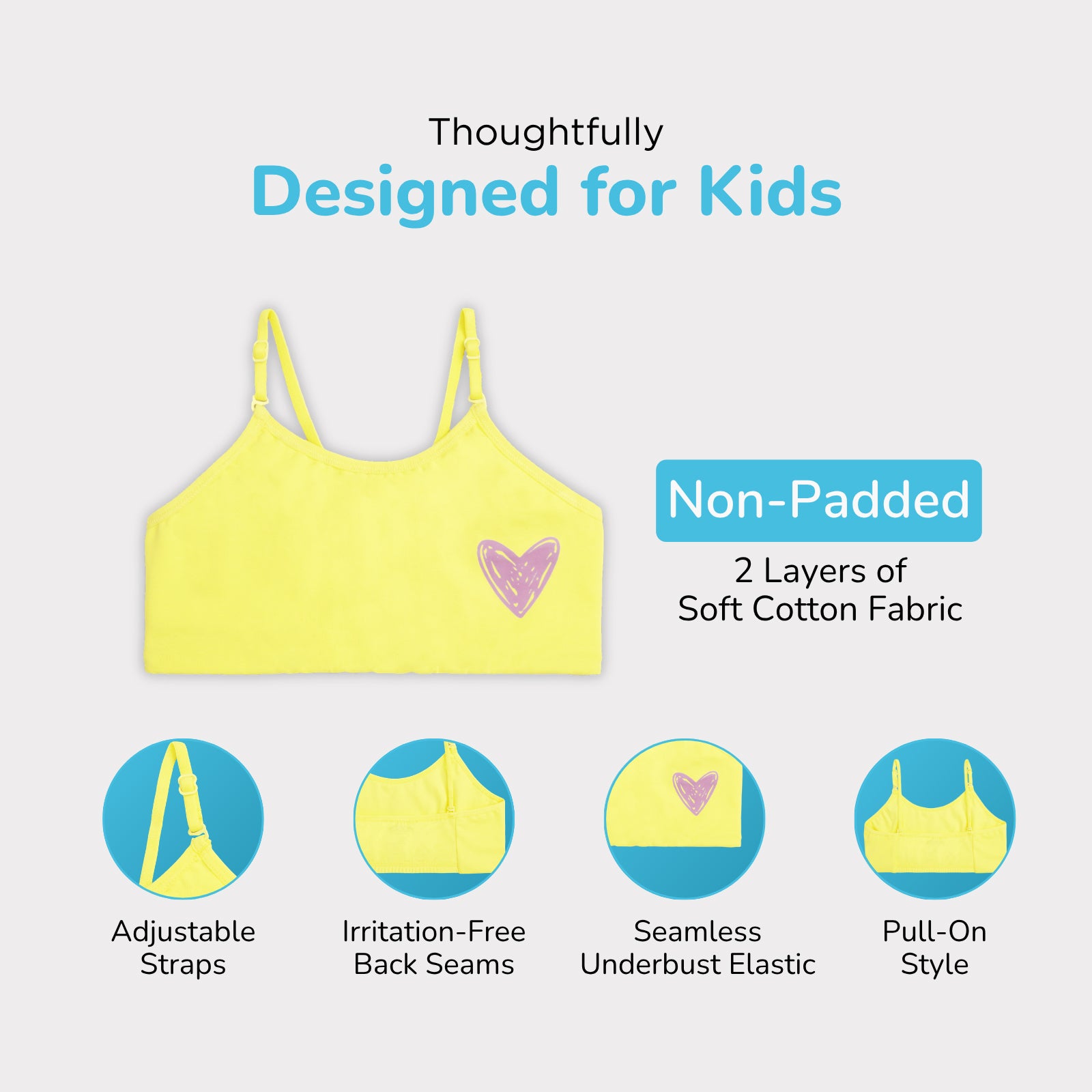 Pastels 6-pack Training Bras