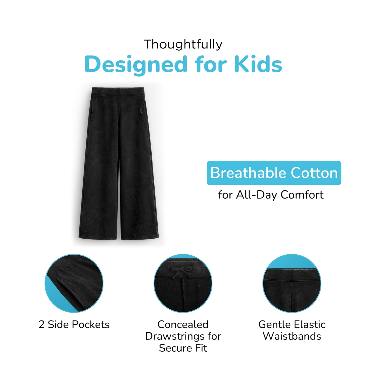 Wide Leg Pants - Black