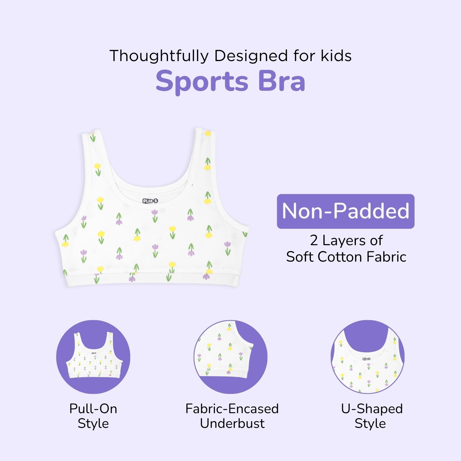 Starter Bra 3-pack - Training Bra, Sports Bra & Tube Bra
