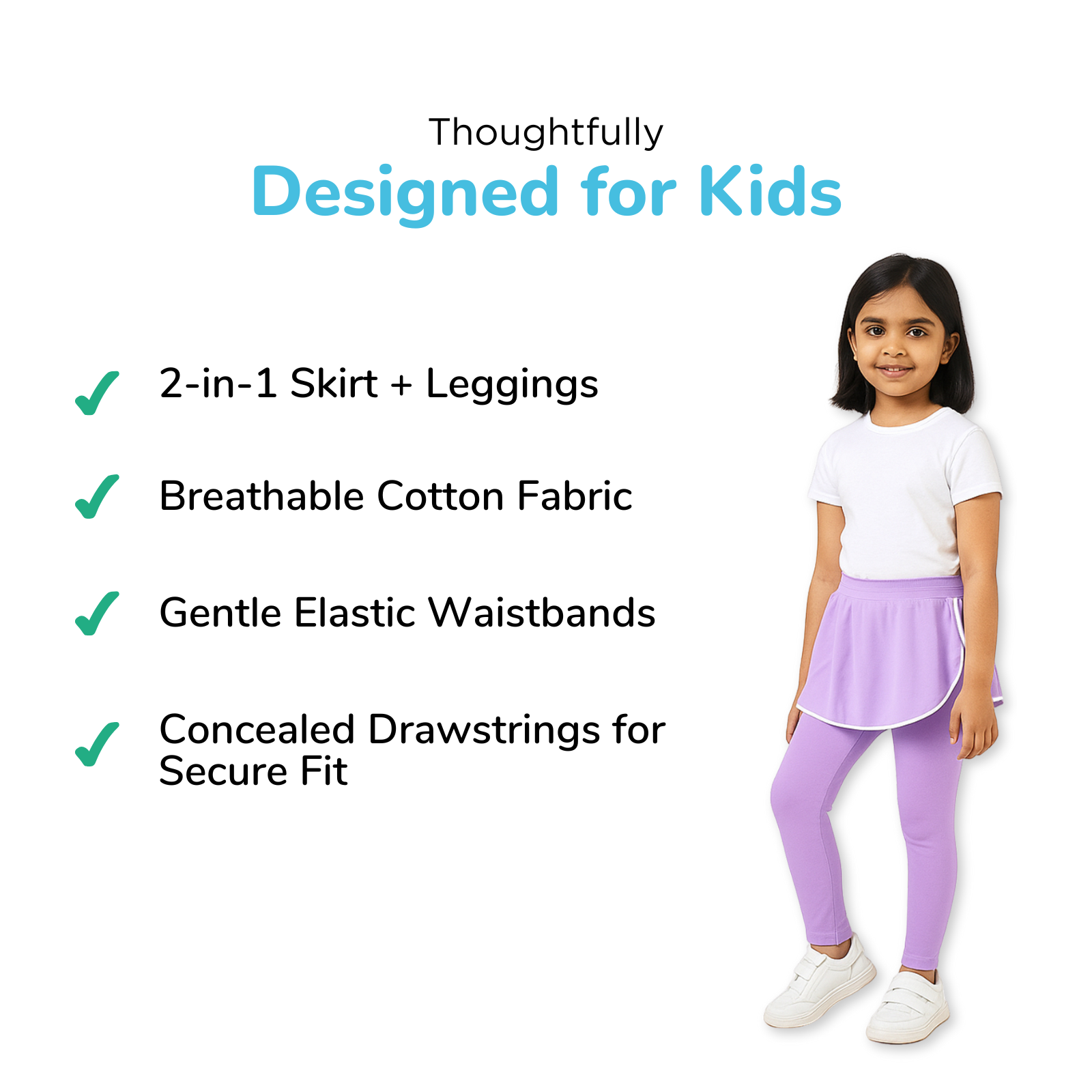 Lavender Girl Skeggings