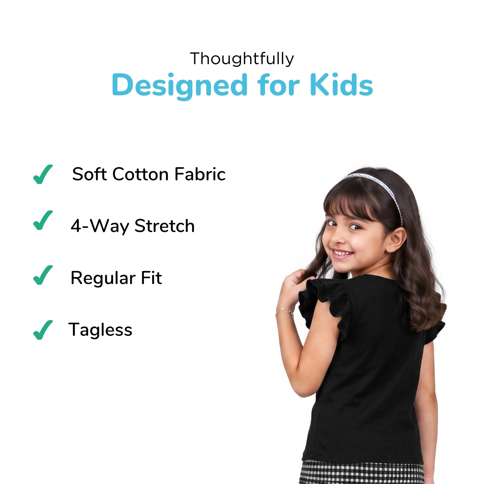 Black Pastry Frill T-shirt