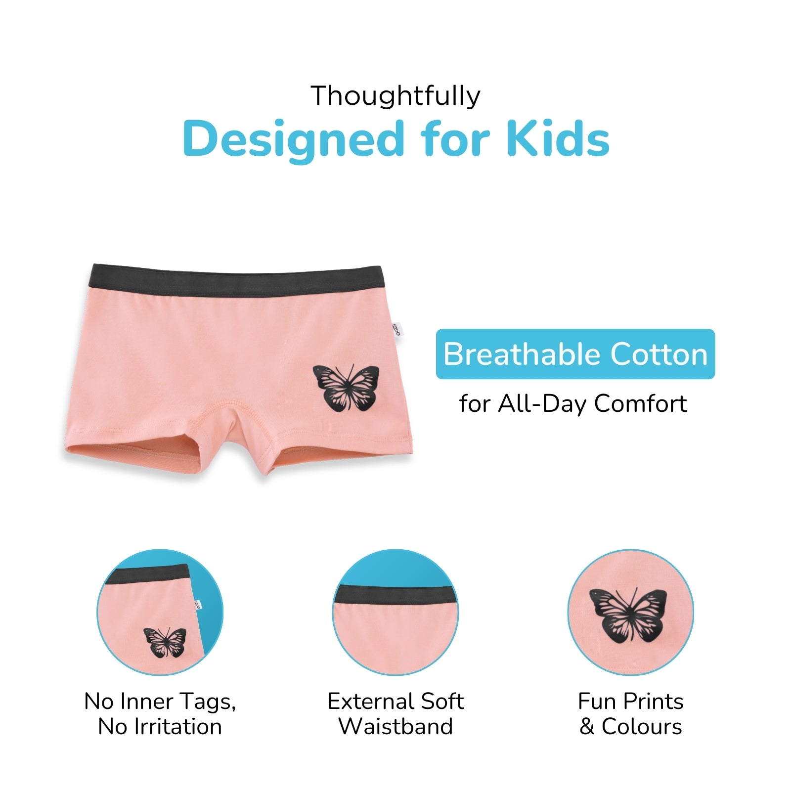 Gardenia 3-Pack Preteen Trunks