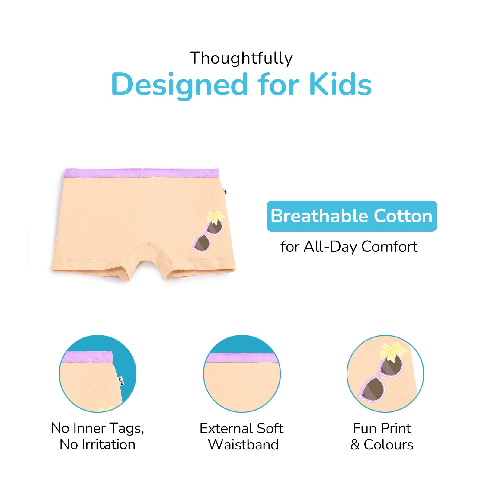 Petal 3-pack Girl Trunks