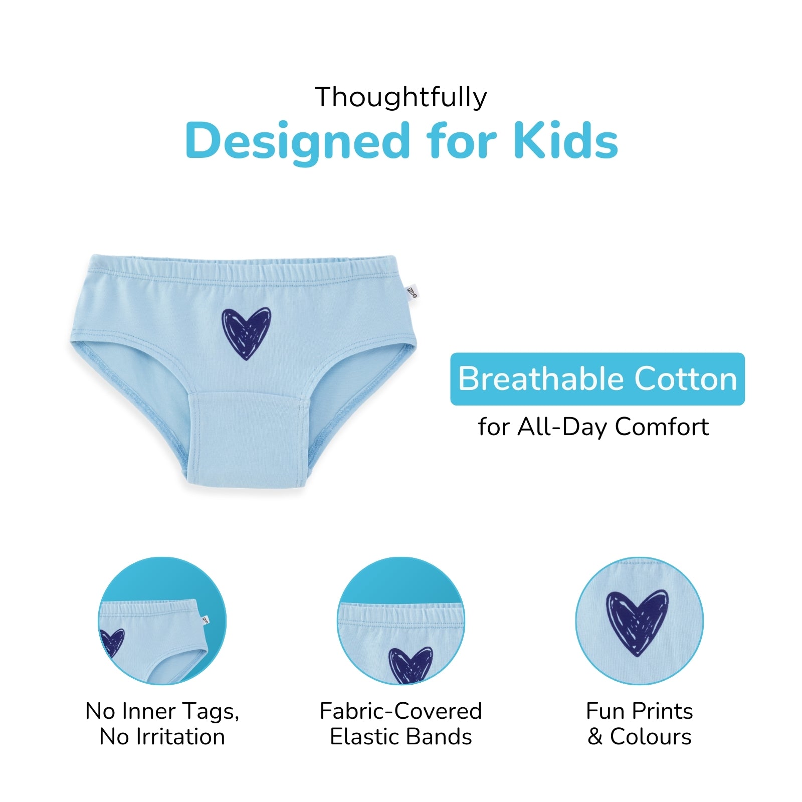 All Hearts Blue Girl Hipsters